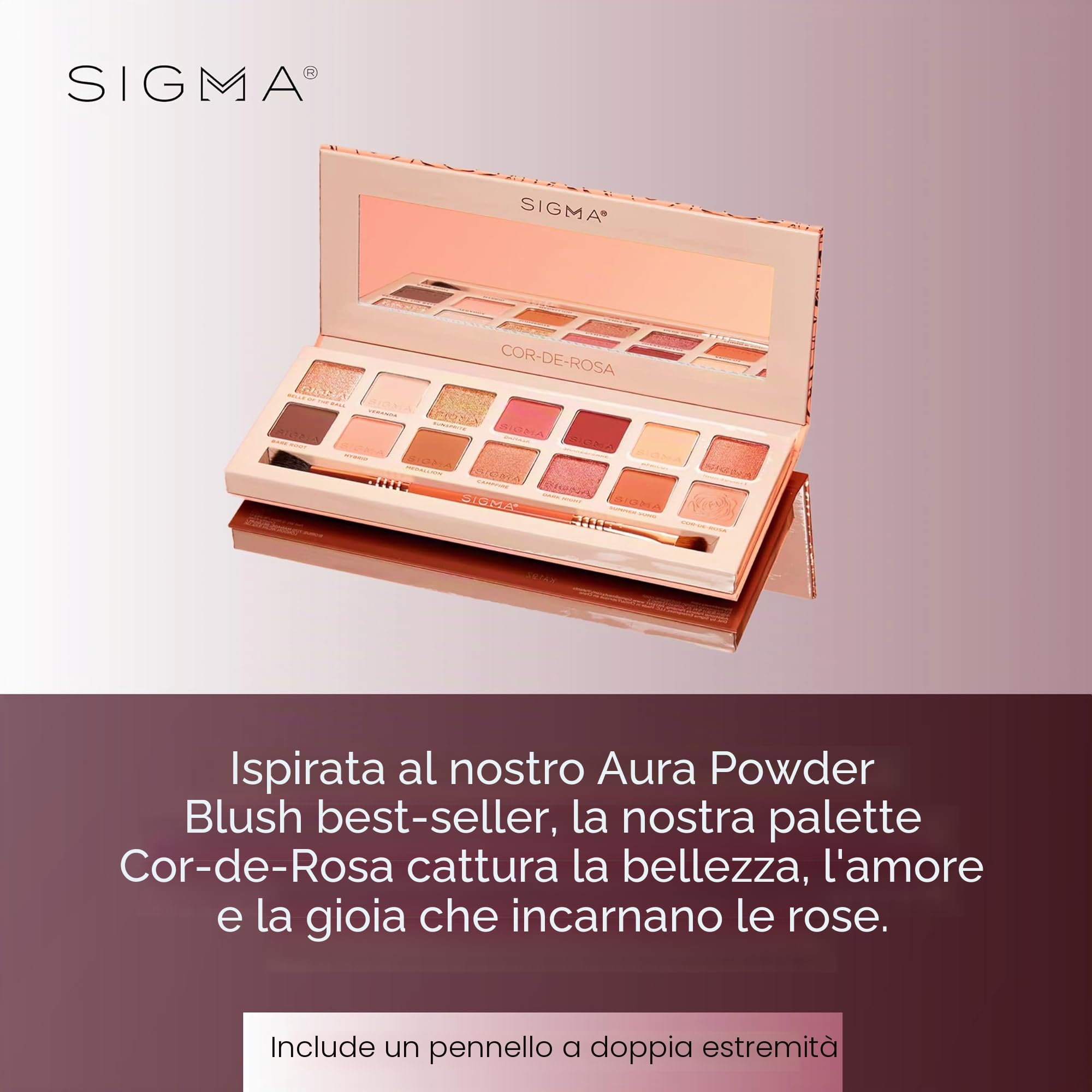 Sigma Beauty Palette di ombretti Cor-De-Rosa, EP021
