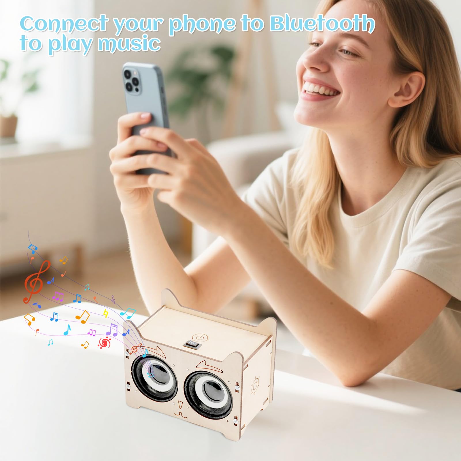 Kit Scientifico Altoparlante Bluetooth Fai Da Te - Progetto STEM Per Bambini E Adulti - Nessuna Saldatura, Facile Da Montare - Regalo Creativo