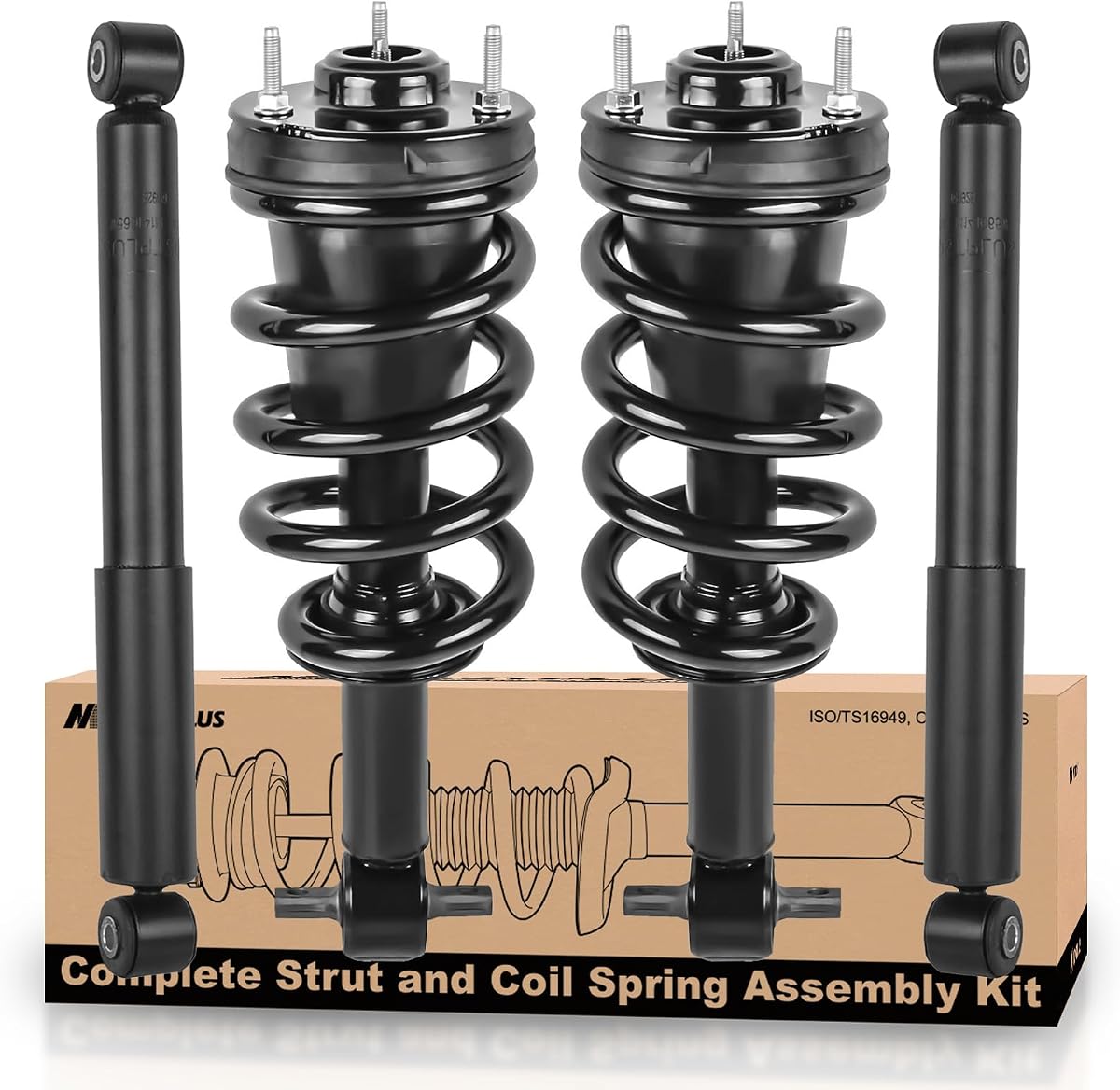 MOSTPLUS Rear and Front Quick Complete Struts Shocks Absorbers Compatible with 2007-2014 Chevrolet Suburban 1500/2003-2013 Chevrolet Avalanche/2017-2016 Tahoe/GMC Yukon (Set of 4)