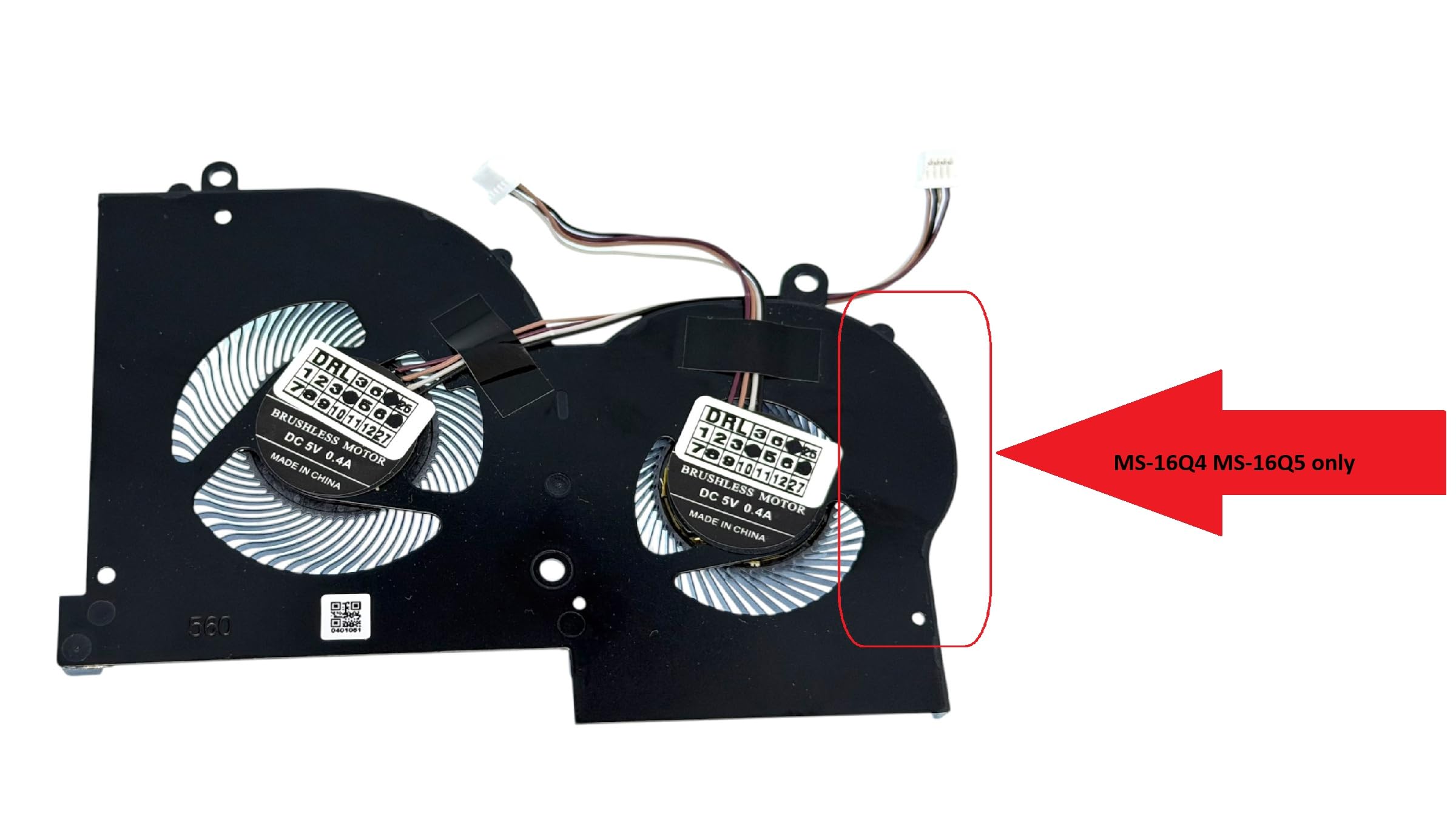 GPU Video Cooling Fan compatibile MSI GS65 Stealth P65 Creator 9SG 9SD 9SE 9SF, 8SF 8SE 8SD, WS65 (9TJ 9TK 9TL 9TM), solo per serie MS-16Q4 MS-16Q5 (vedere picture 2)