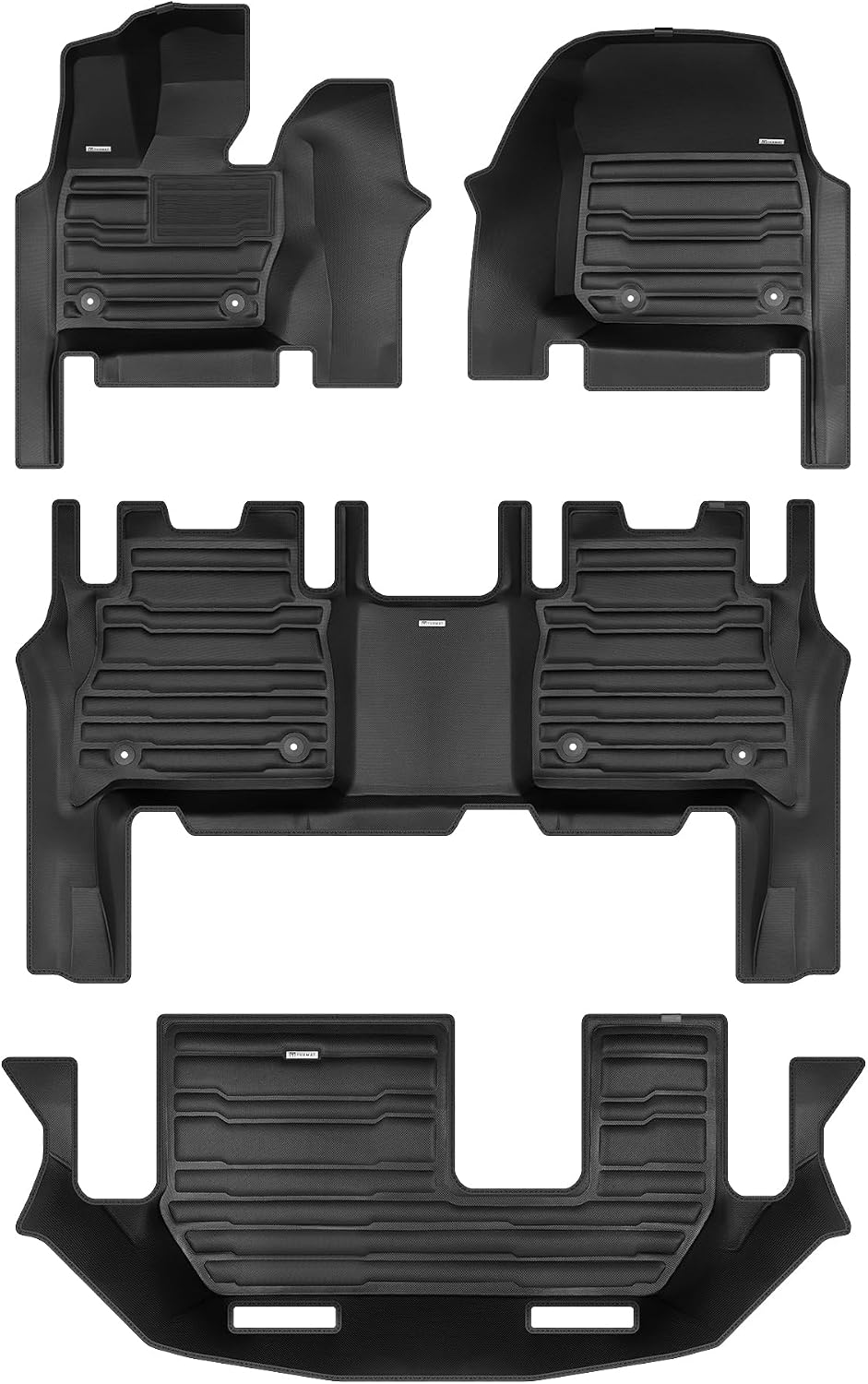 TuxMat - for Land Rover Range Rover LWB 2023-2026 Models - Custom Car Mats - Maximum Coverage, All Weather, Laser Measured - This Full Set Includes 1st, 2nd and 3rd Rows