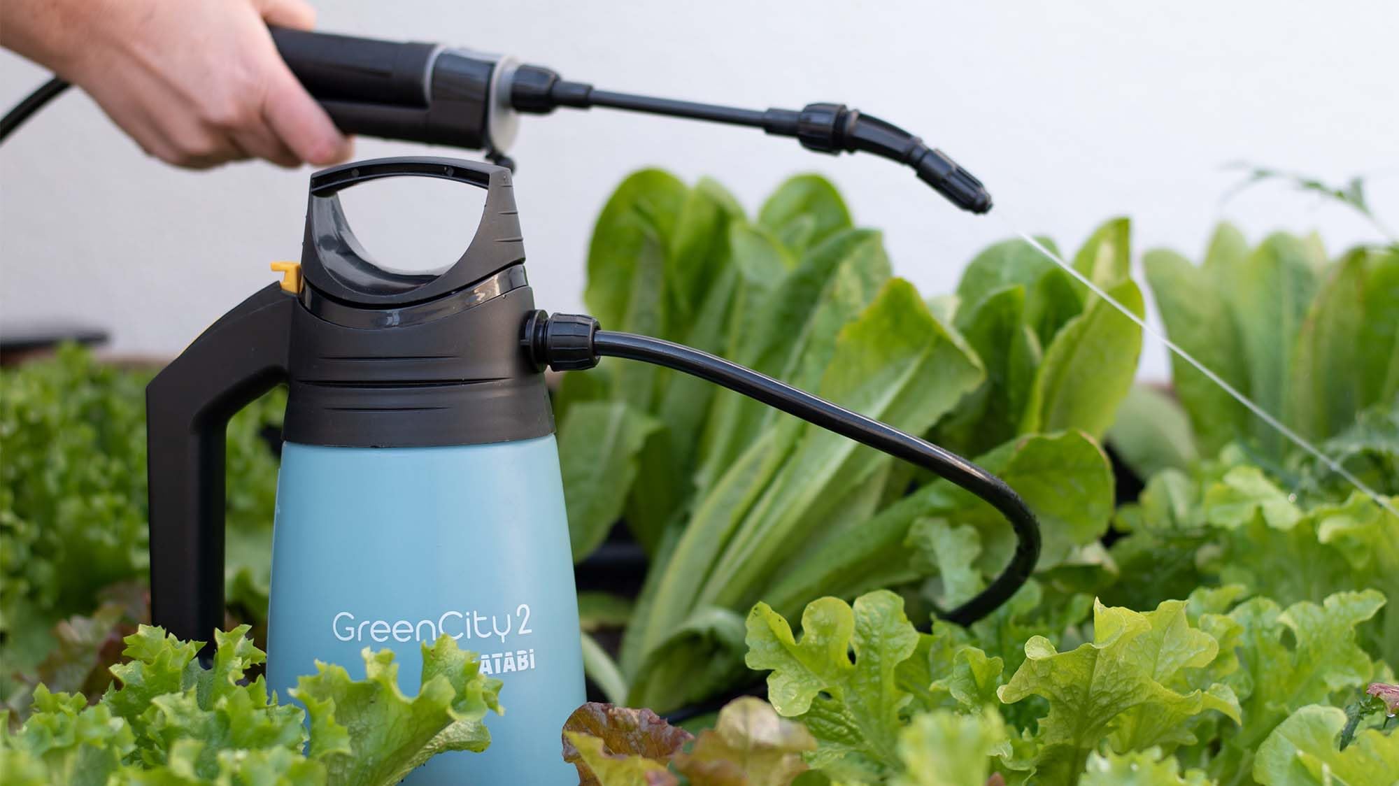 Irroratore GreenCity 7 - Capacità operativa 5L - Lancia e tubo flessibile - Valvola di sicurezza - Serbatoio traslucido - Ugelli intercambiabili - Ideale per terrazzi e orti - Prodotto in Europa