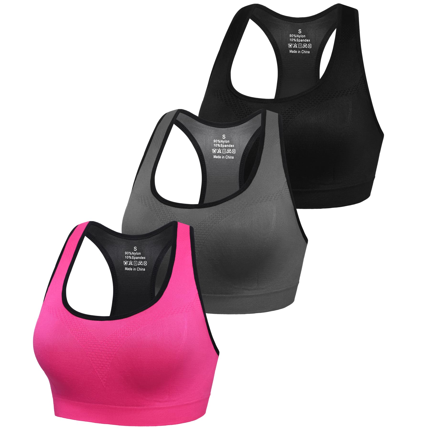Sykooria Donna Reggiseno Sportivo Reggiseno da Allenamento Senza Ferretto Top Fitness Donna Palestra Imbottito per Ginnastica Yoga S-XXL