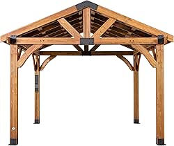 Backyard Discovery Arlington 12' x 12' Cedar Wood Outdoor Gazebo