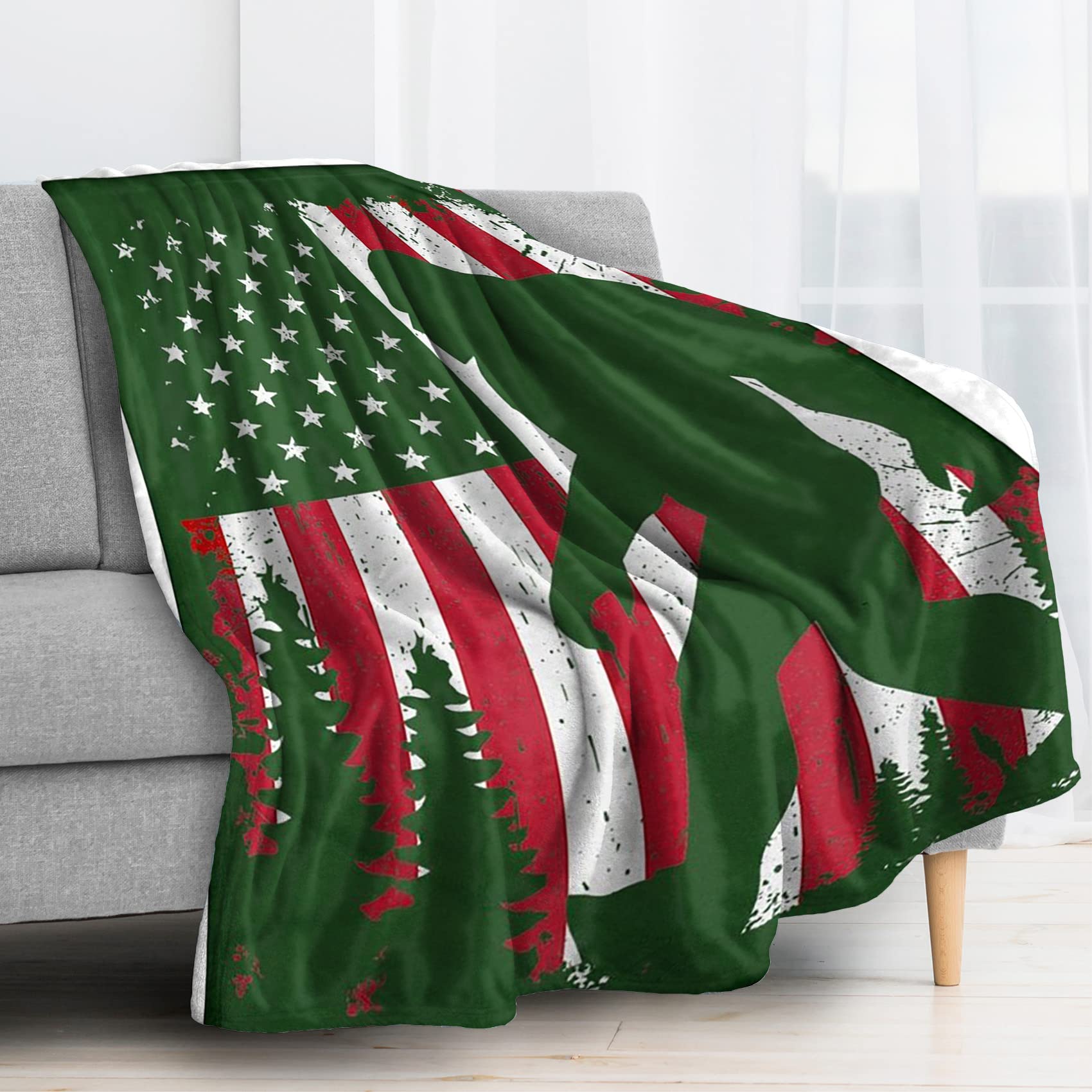 Couvertures et plaids pour canapé et lit motif drapeau US