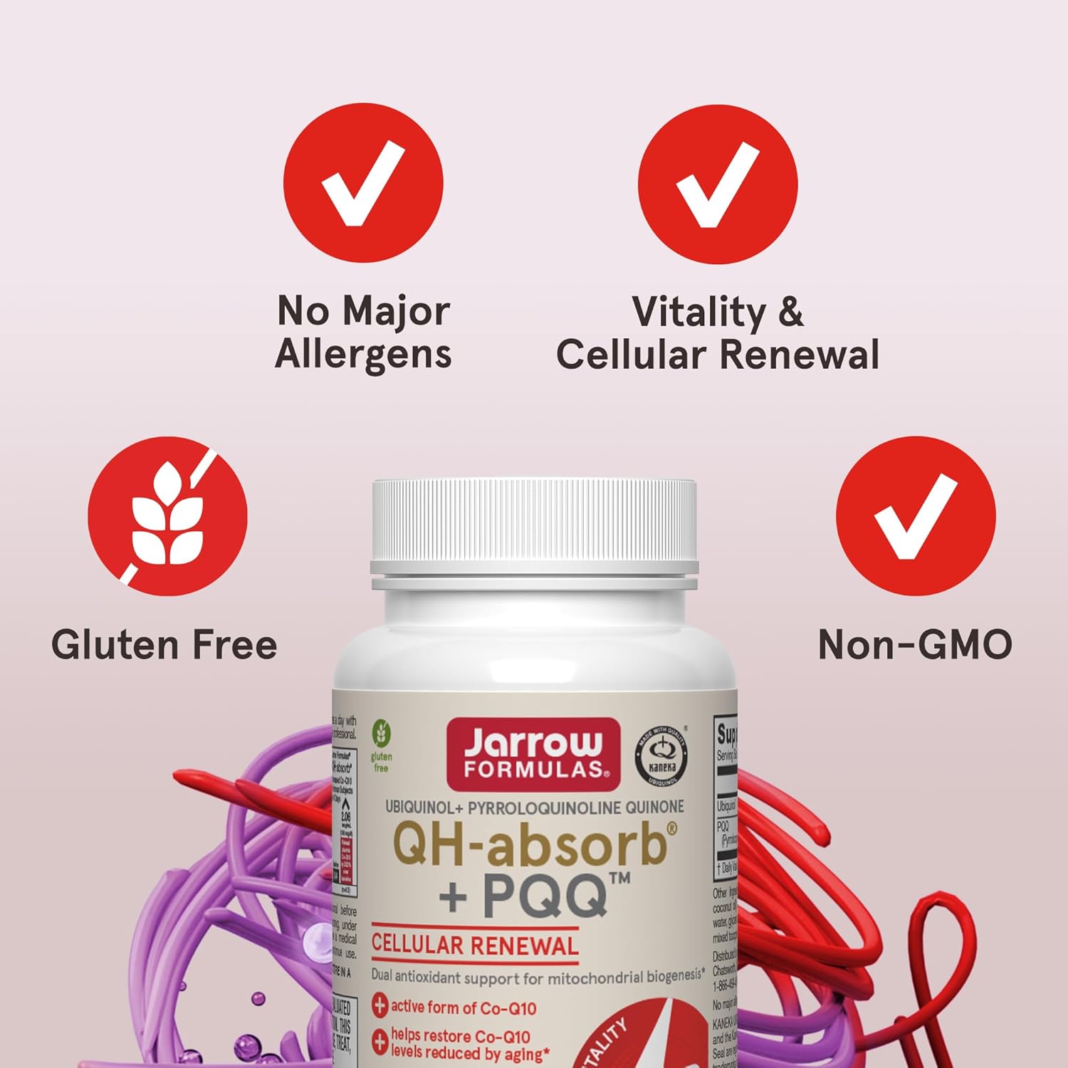 Jarrow Formulas QH-absorb + PQQ - 30 Softgels - Dietary Supplement Supports Mitochondrial Biogenesis, Energy Production & Cardiovascular Health - Up to 30 Servings