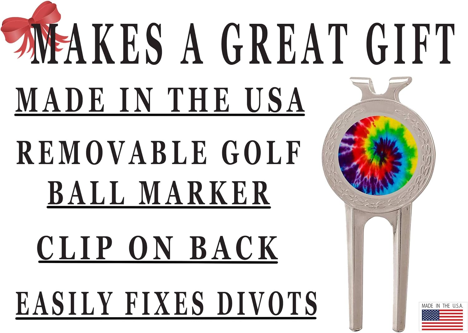review Rogue River Tactical Colorful Tie Dye Golf Divot Tool Golf Ball Marker Gift for Him Dad Grandpa Groovy