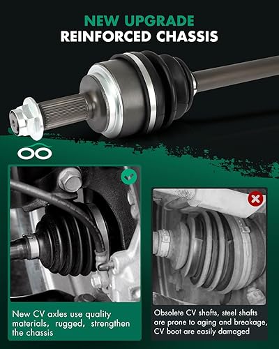 Miniatura 340 de SCITOO Eje CV Conjunto de eje delante izquierda derecha para Honda Odyssey 3.5L,para Honda Ridgeline 3.5L 2005-2014 60-1009