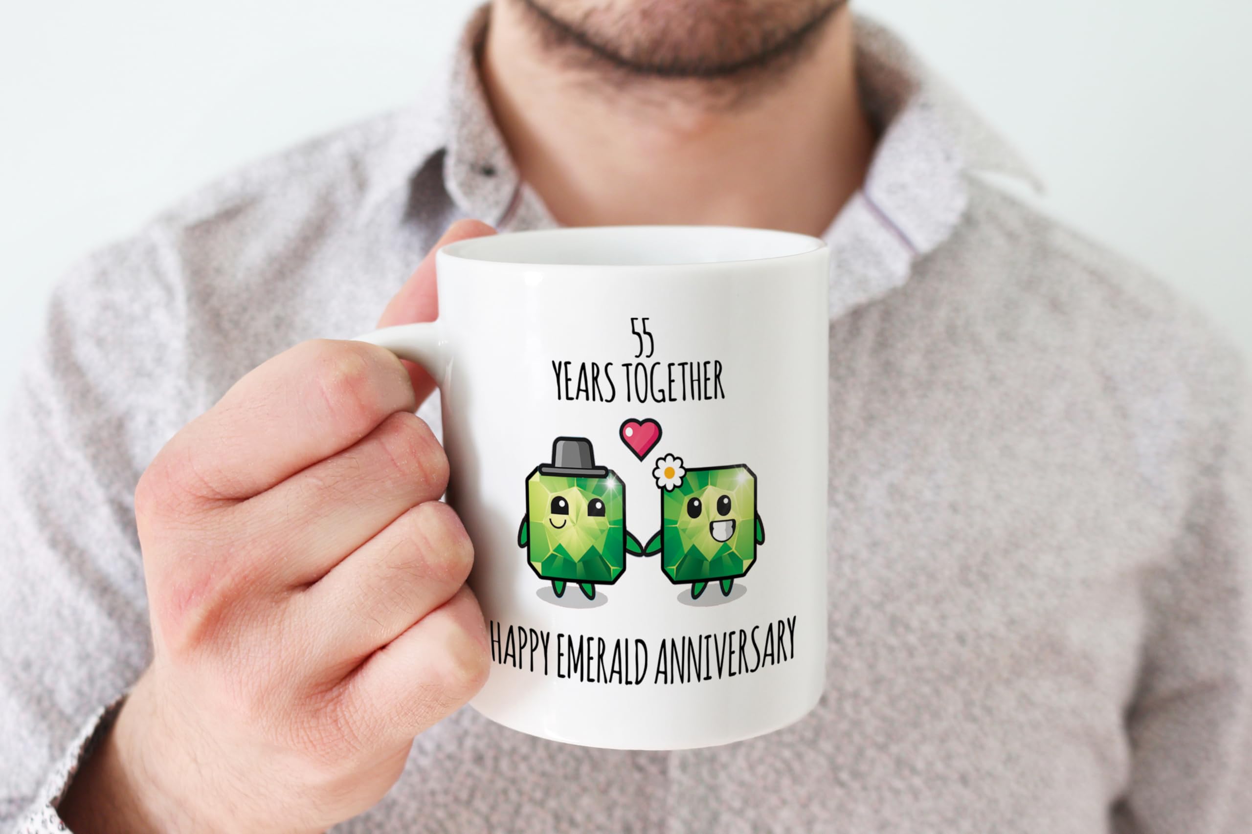 Stuff4 55th Anniversary Mug Gift for Men Women, 55 Years Together - Image 4