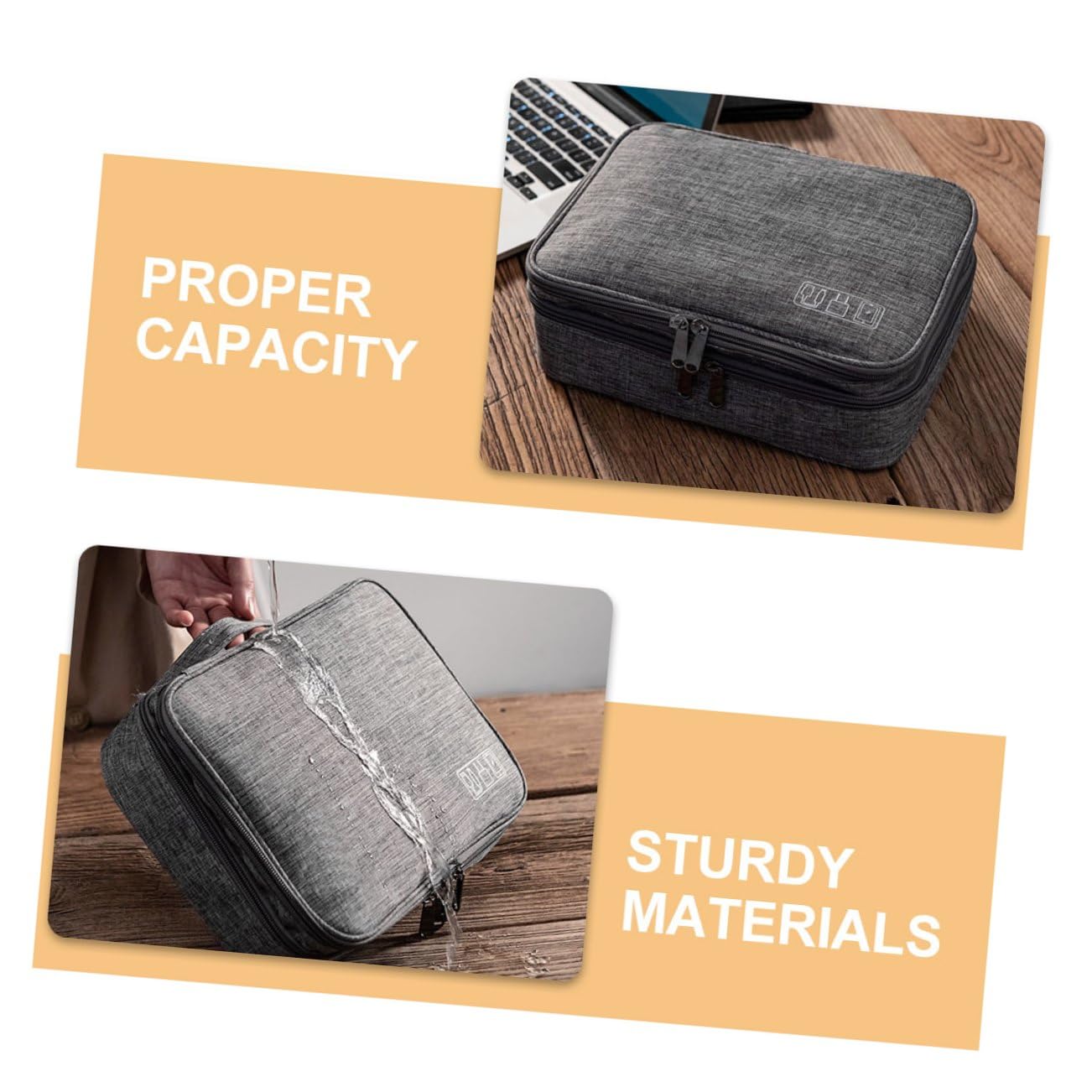 OSALADI 3piezas Bolsa De Almacenamiento De Cables Portátil Organizador De Cargadores y Accesorios Electrónicos para Gran Capacidad y Diseño Práctico para y Cables USB