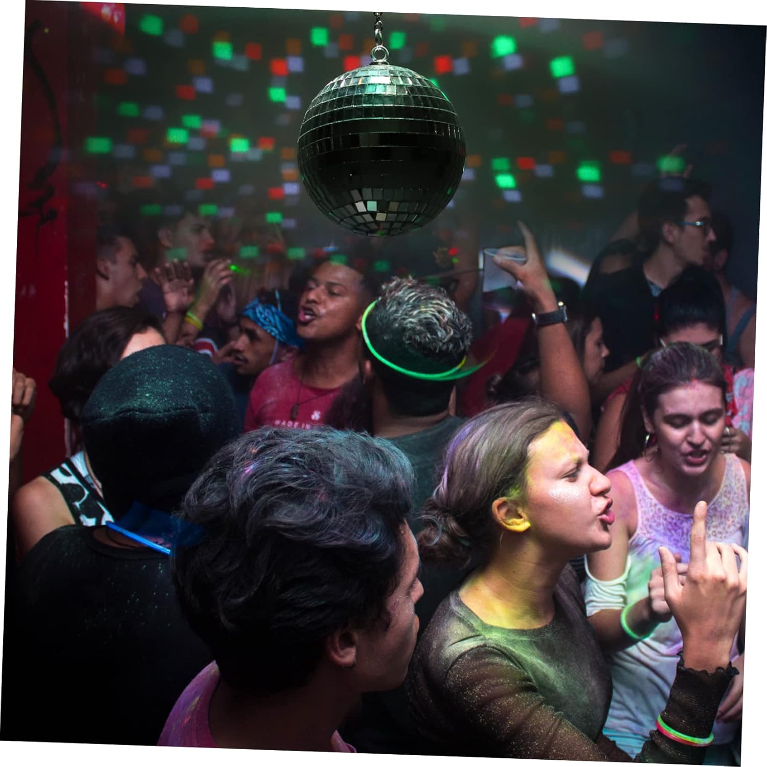 Operitacx Disco Ball Spotlight Rotating Light Hanging Mirror Ball for Parties LED Decor for Birthdays Weddings and Dance Events and Design