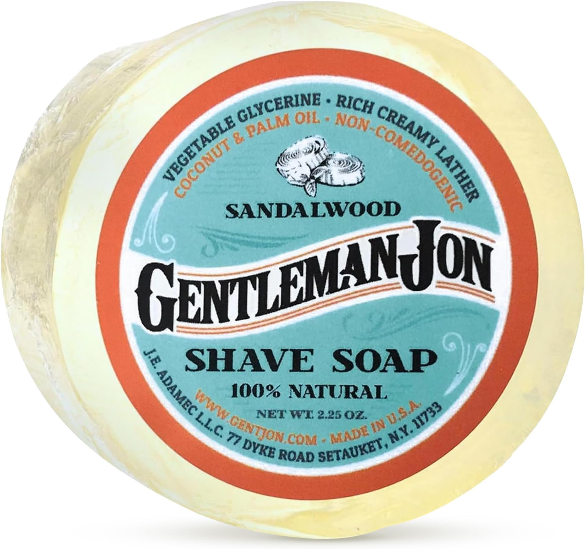 Gentleman Jon Sandalwood Shave Soap; Glycerine 70ml