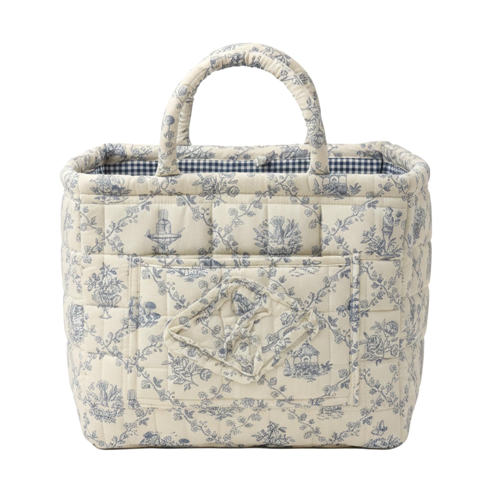 Panier à linge matelassé bleu pliable et grand format pour la maison
