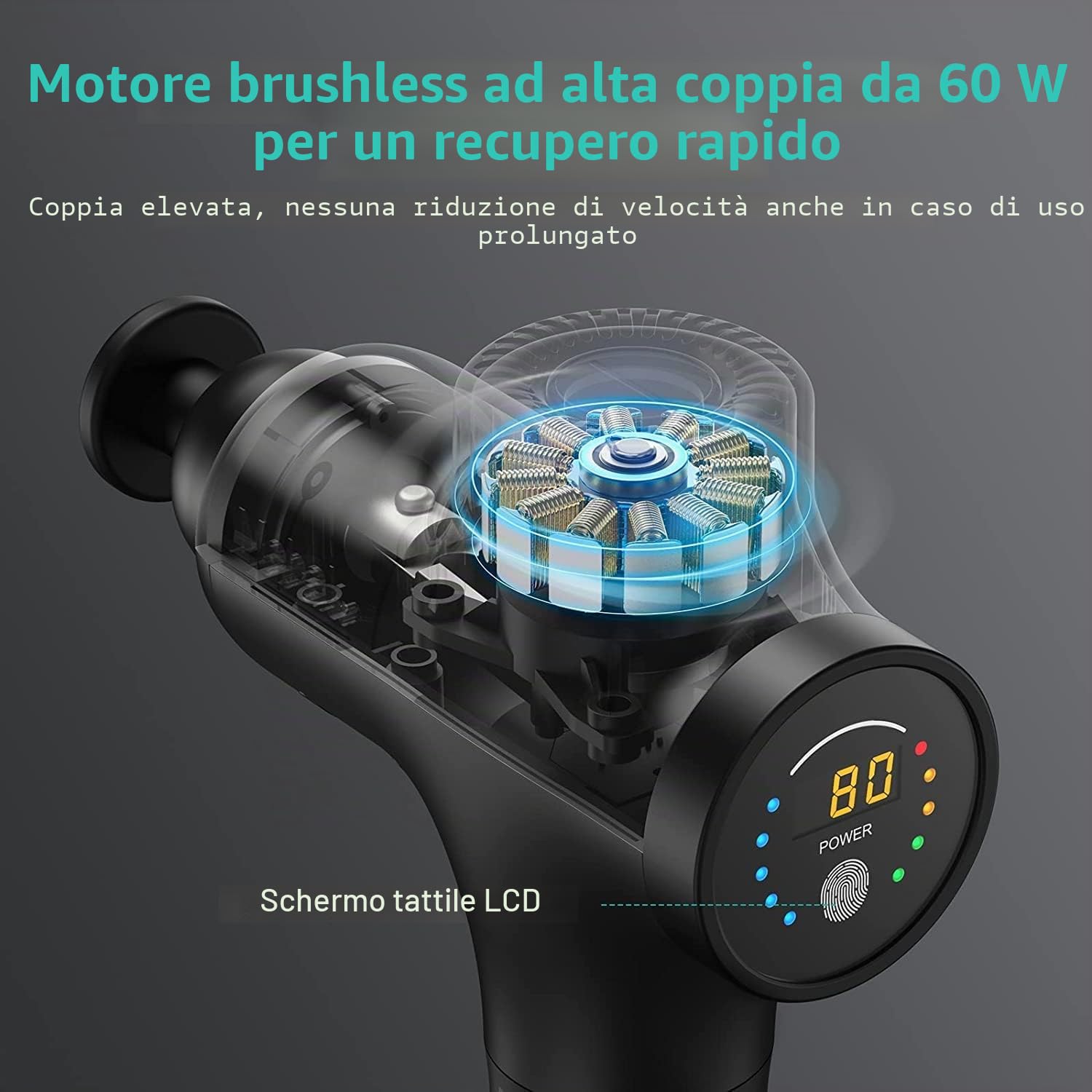Mebak 3 Pistola Massaggio Muscolare Professionale Pistola Massaggiante Massage Gun Tessuto Profondo Corpo Sollievo Dolore Elettrico Silenzioso Massaggiatore 3200RPM 7 Testa 5 Velocità 12mm Ampiezza