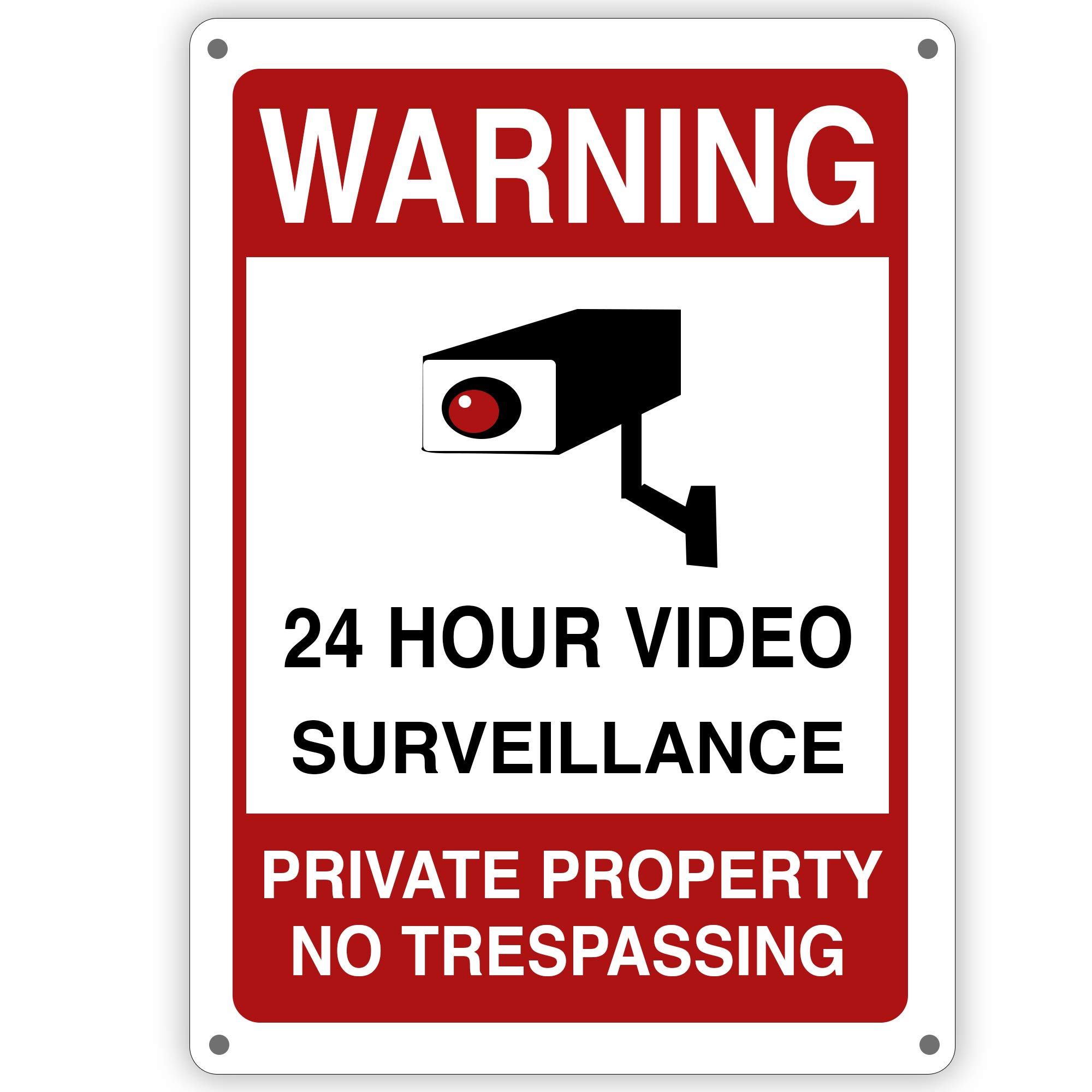 Schild „Videoüberwachungsbereich“ – 21x28 Cm, Aluminium, Reflektierend, Für Außen