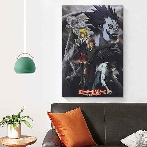 Miniatura 4 de Póster de notas de anime de muerte, pósteres de habitación, pinturas artísticas en lienzo, decoración de pared, decoración del hogar, decoración de