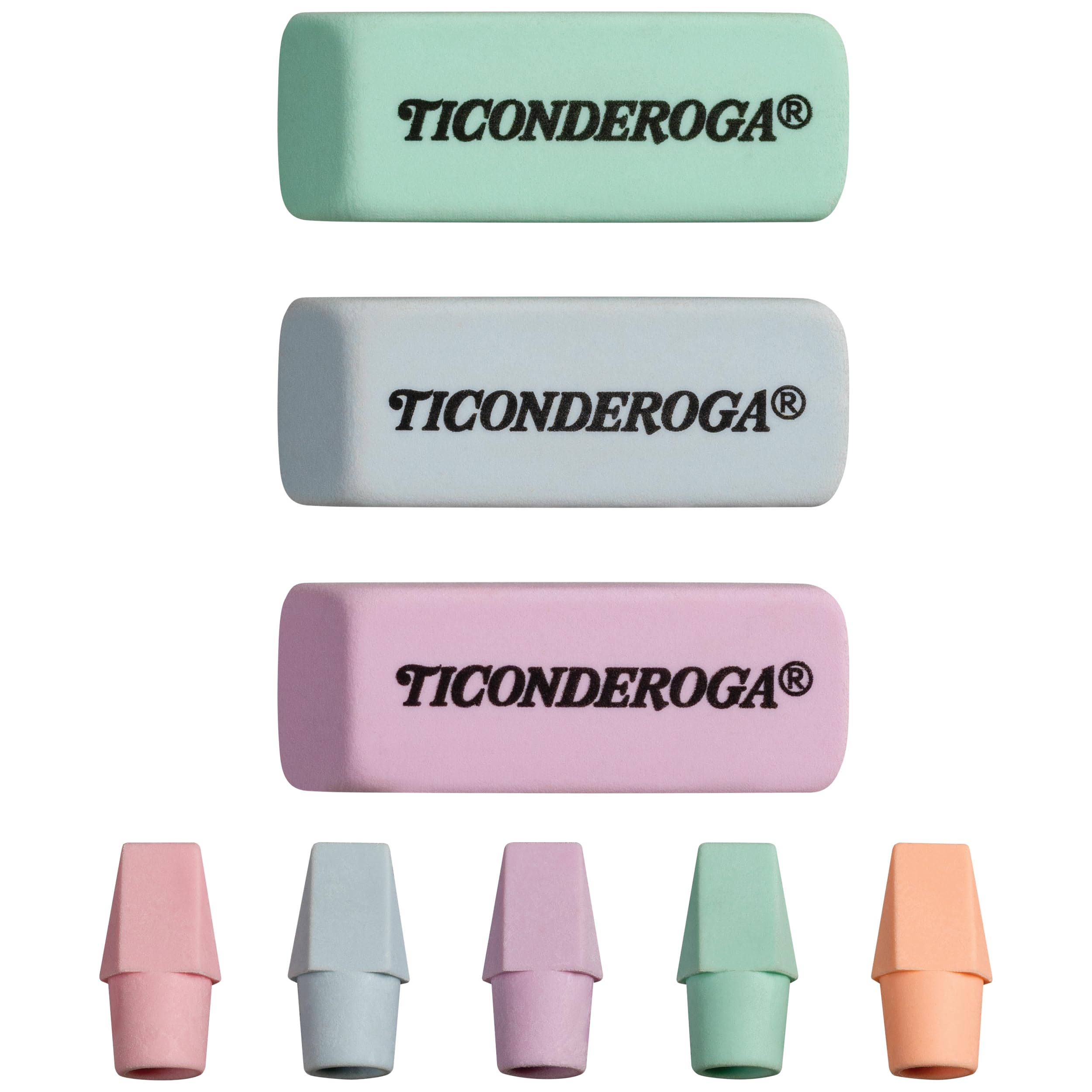 Ticonderoga Verschiedene Radiergummis, Pastellfarben, 15 Stück