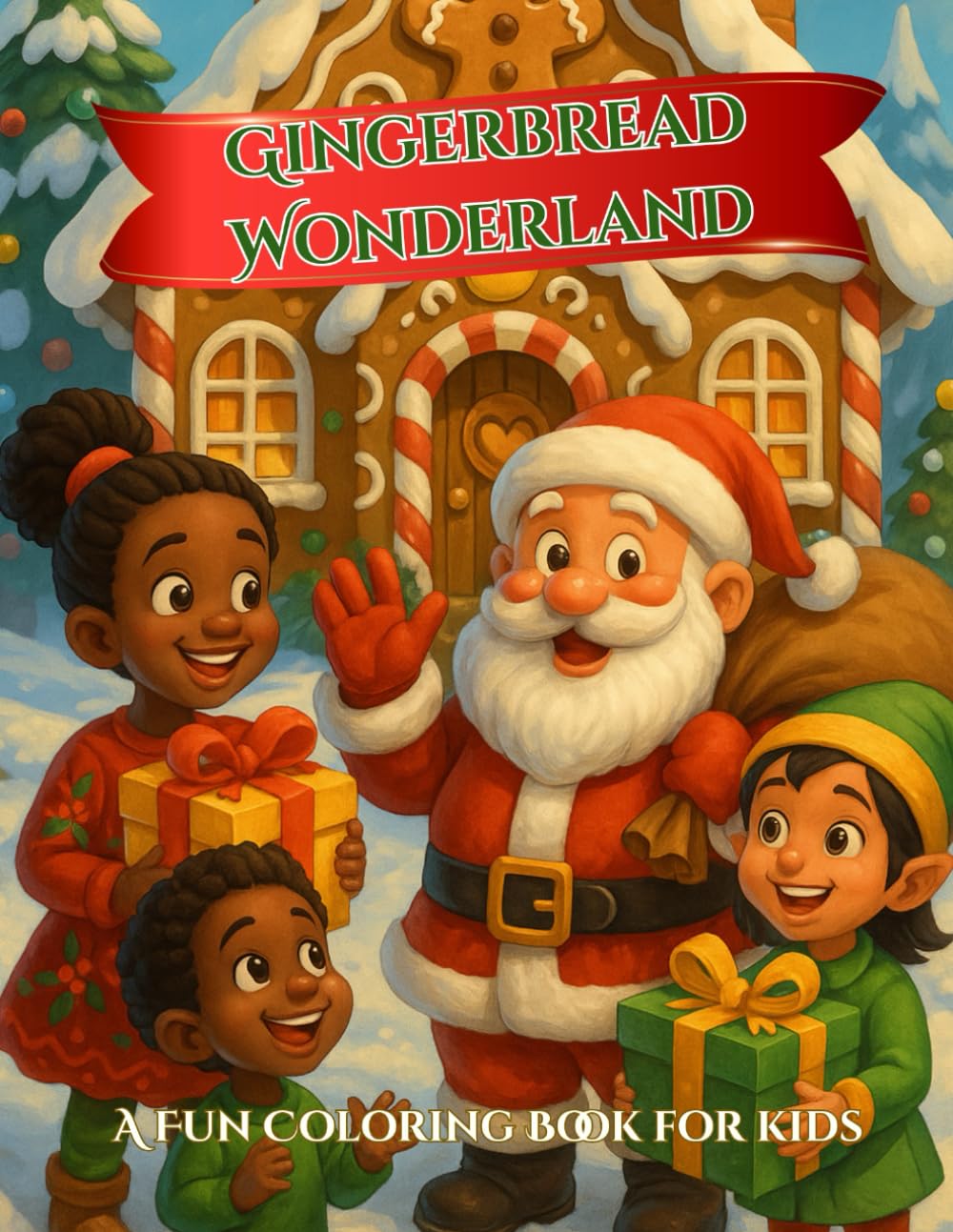 Gingerbread Wonderland: A Fun Coloring Book for Kids
