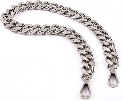 Yichain 25 Inch Trendy Chunky Metal Chain Purse Handles Shoulder Strap Replacement for Handbag Silver