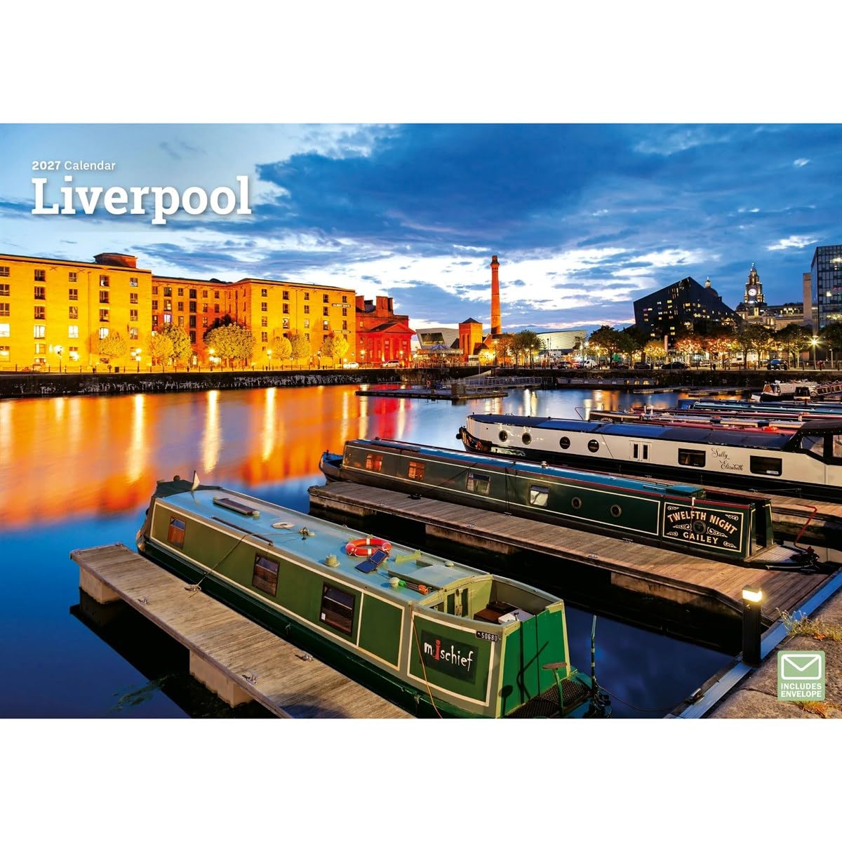 Carousel Worldwide Liverpool 2027 Wall Calendar, A4 Format, 12-Month Monthly Calendar, Full-Color Liverpool Photography