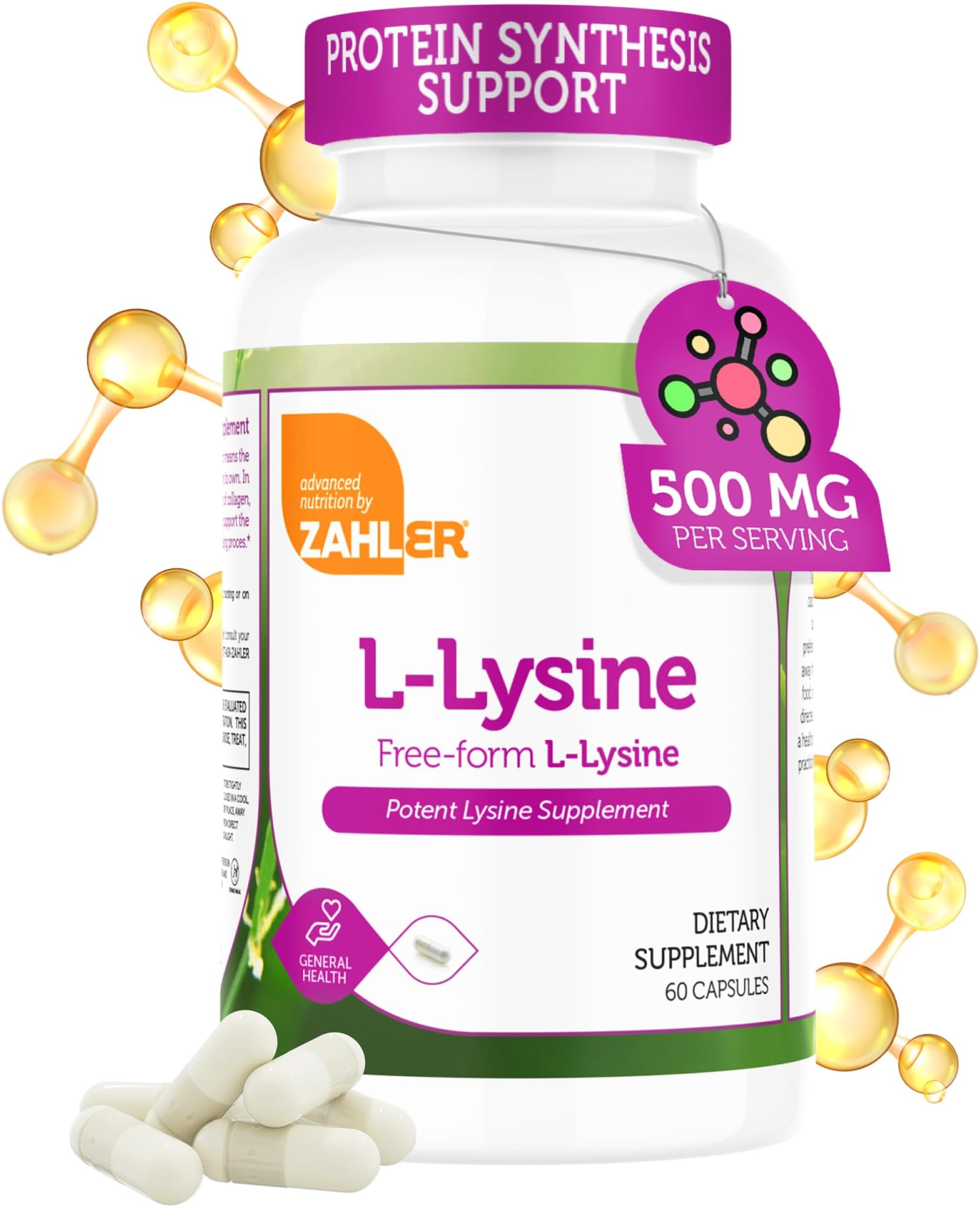 Zahler L-Lysine, 60 Capsules
