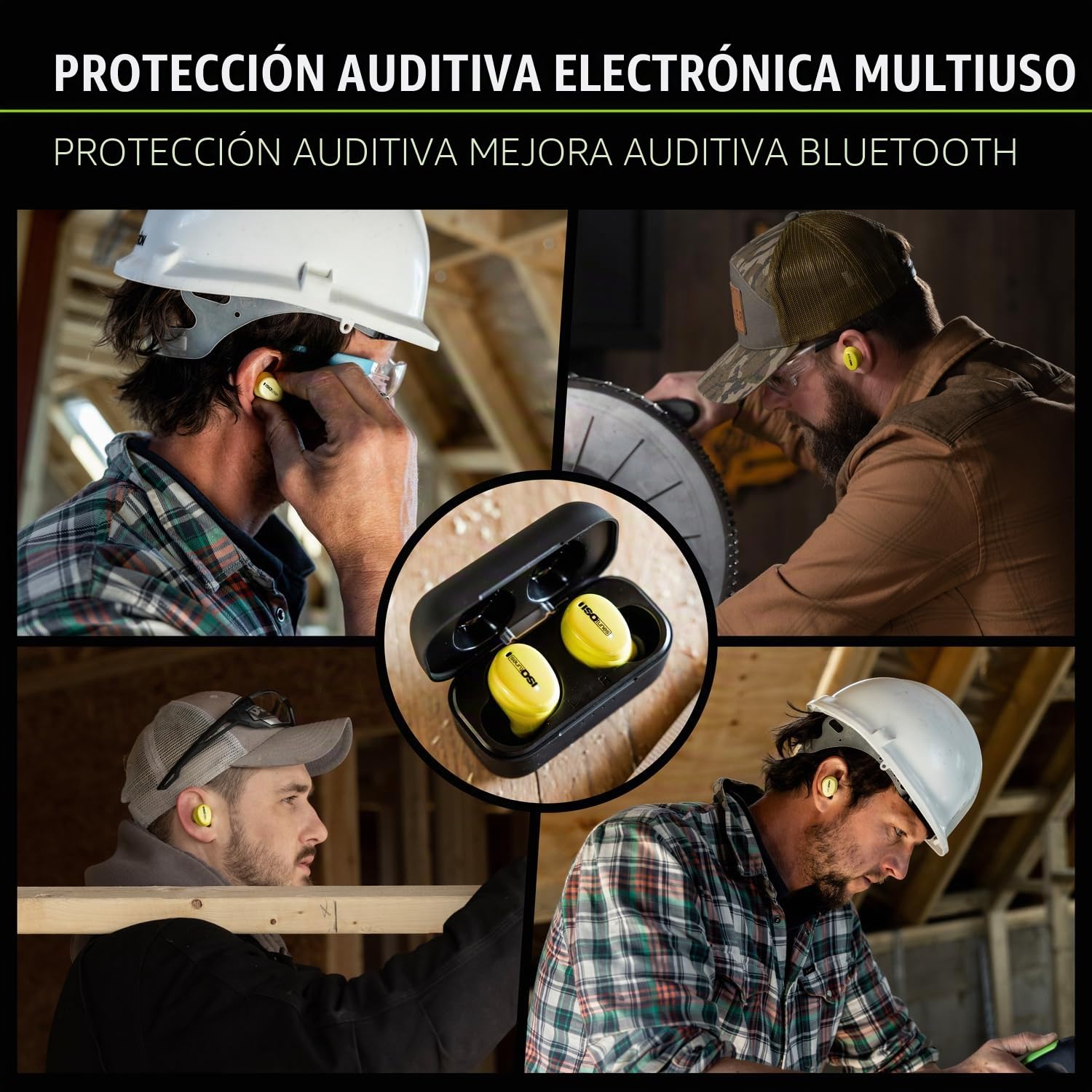 ISOtunes Protección auditiva Free Aware: Auriculares Bluetooth inalámbricos con certificación EN352 con tecnología de Audio PassThrough