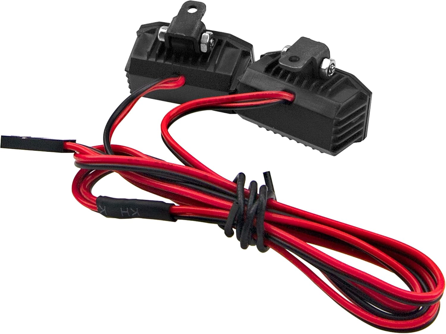 RC Crawler Bumper Light LED Headlight Spotlight w/Rectangular Cover Compatible with Traxxas TRX-4 Axial SCX10 90046 D90 CC01 Wraith Redcat Gen8 1/10 RC Crawler Car (2Leds)