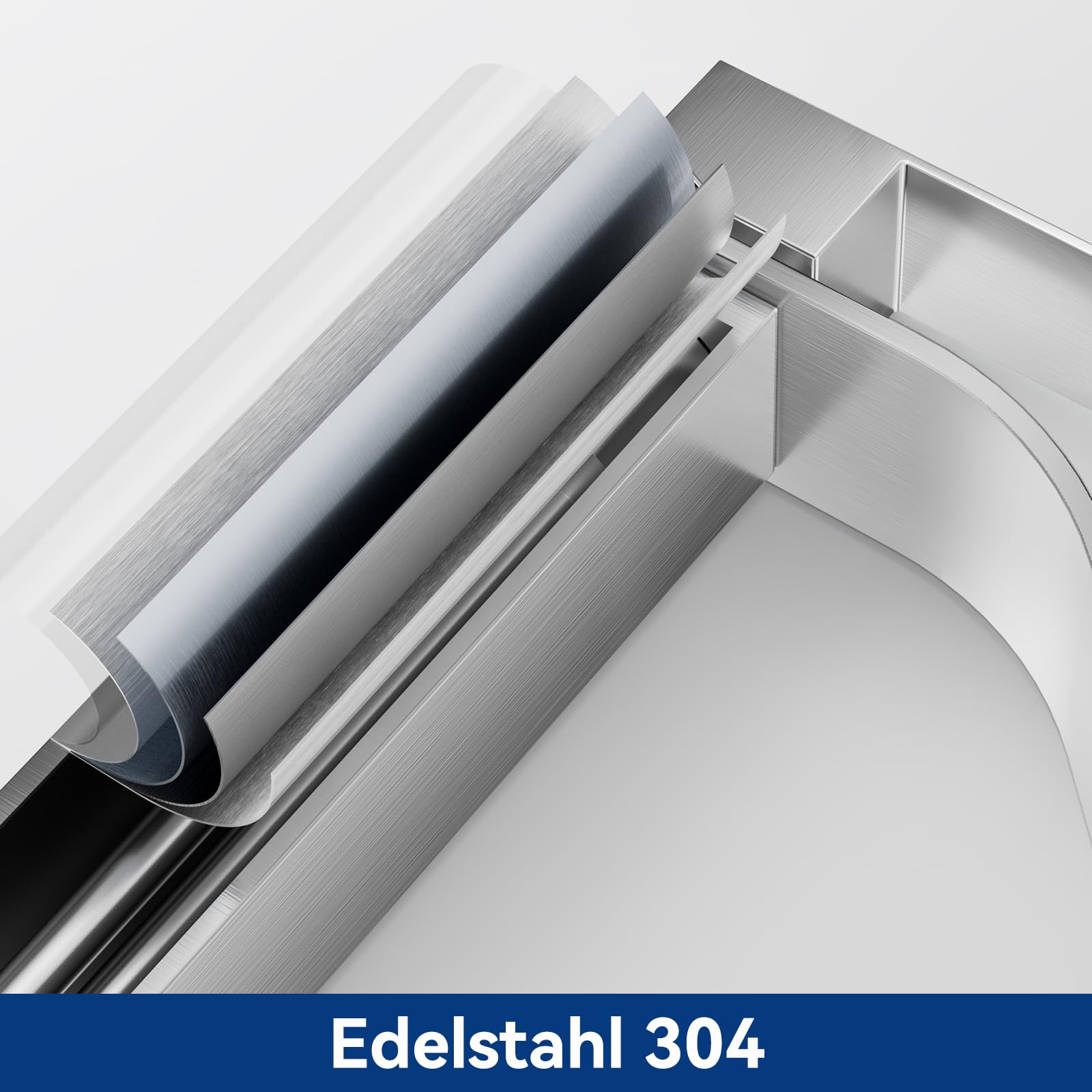CECIPA Wasserhahn Bad, Waschtischarmatur Wasserfall für Badezimmer | Waschbecken Armaturen Mit Warm Und Kalt Wasser, Einhebelmischer Mischbatterie, Wasserauslaufhöhe 245 mm, Gebürstetes