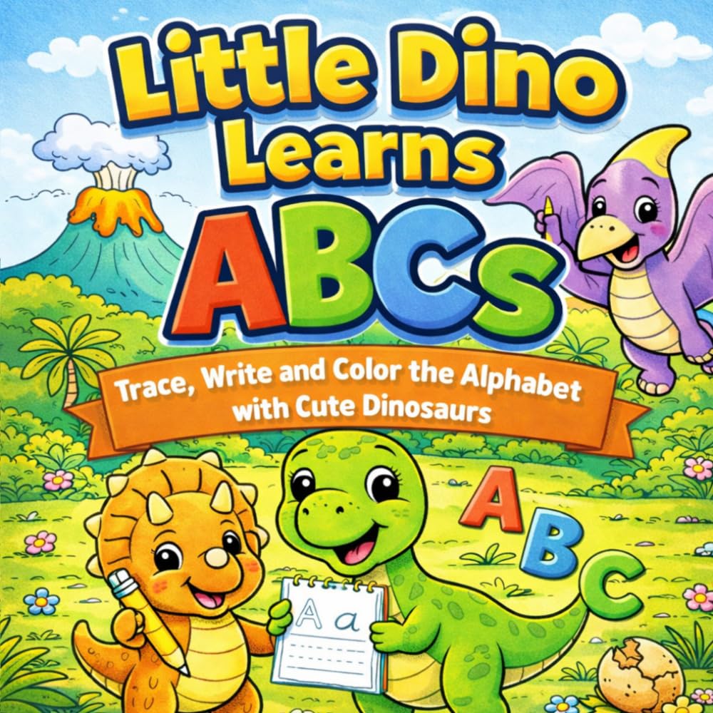 Little Dino Learns ABCs: Trace, Write and Color the Alphabet