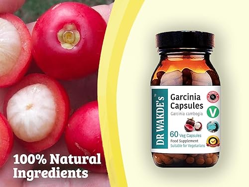 Miniatura 5 de DR WAKDE'S - Cápsulas de frutas de Garcinia (Garcinia cambogia, 60 cápsulas vegetales, suplemento a base de plantas, hierba ayurvédica, todo