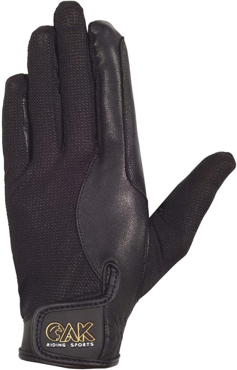 AK Solar Tech Summer Horse Riding Gloves – Soft Leather Equestrian Gloves with Breathable Mesh, Lightweight & Durable Grip for Women & Men
