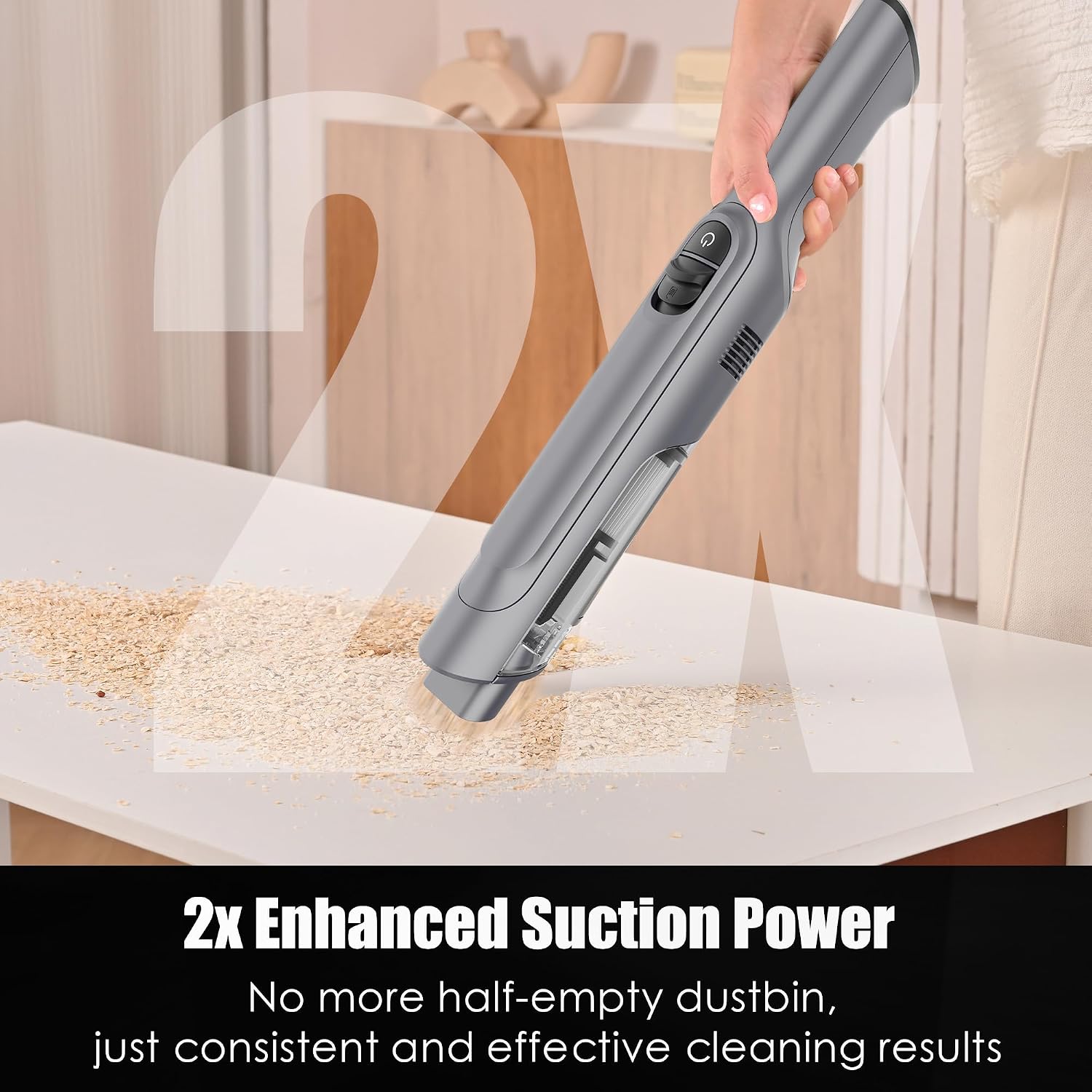 Handheld Vacuum Cordless, Lightweight 1.4lb with Powerful Suction, Charging Dock, Single Touch Empty and Detachable Dust Cup, Portable Mini Car Vac for Home Office and Pet Hair