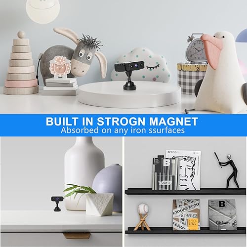 Miniatura 3 de Free 64G Smallest Wireless WiFi Battery Camera,Concealed Coin Size,Spy Camera,HD4K Portable Video Recording Live Feed,Pet Camera for Baby