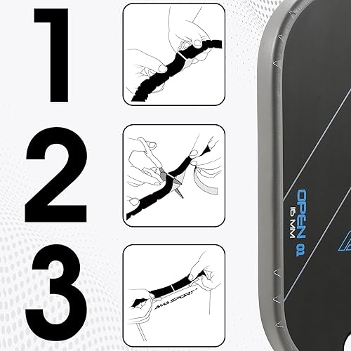 Miniatura 3 de Cinta de protección de pala de pickleball  Protector de borde de cabeza de paleta  Cinta de protección de borde de raqueta ajuste perfectamente