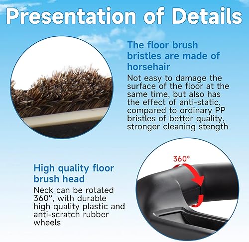 Miniatura 3 de Accesorios de aspiradora y cepillos universales mejorados de 1 14 pulgadas (1.260 in) para cepillo de aspiradora Shark  Cepillo giratorio de 360 de