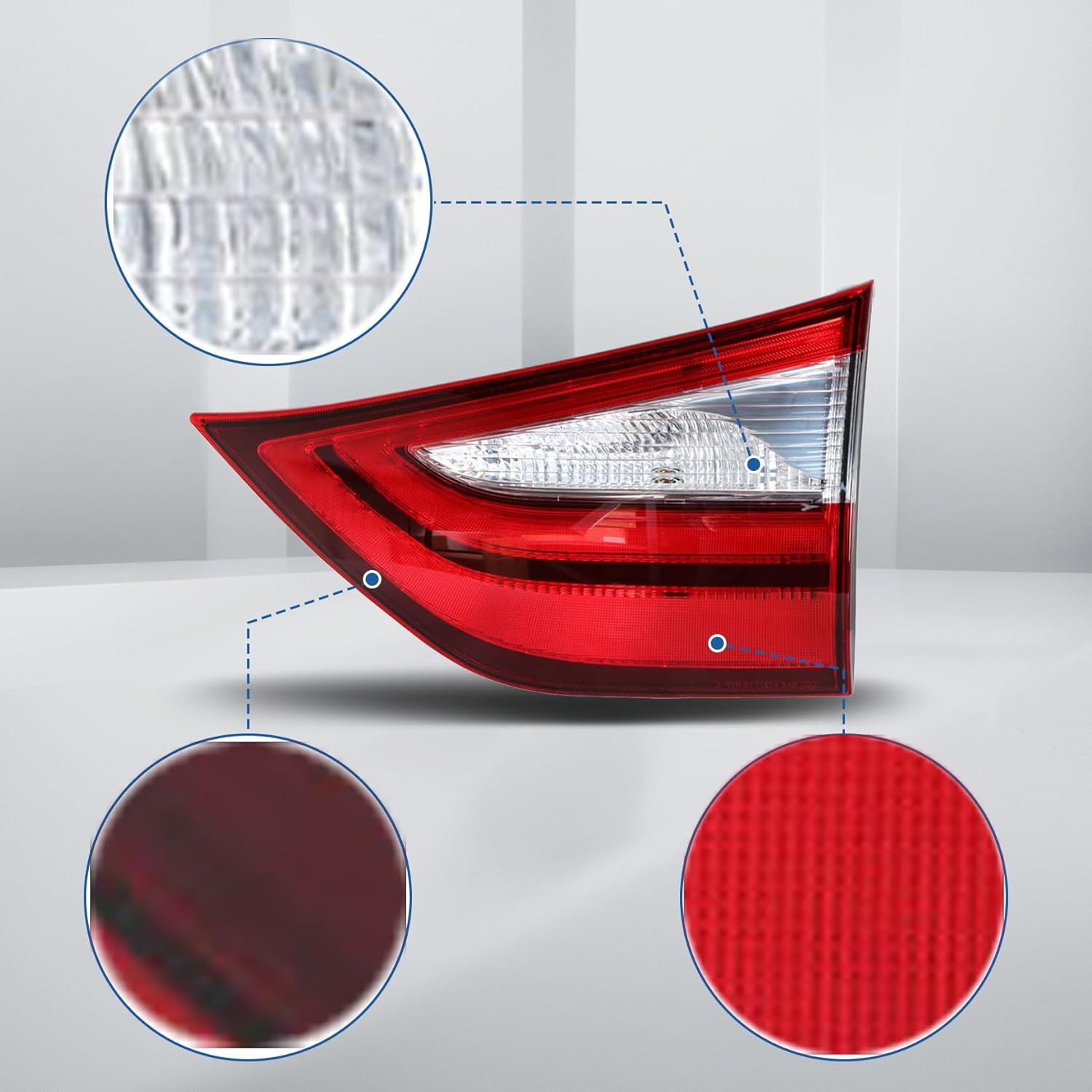 Silscvtt Passenger Side Rear Brake Tail Light Assembly Replacement for Toyota Sienna 2015-2020 Right Inner Tail Lamp 8158008030 TO2803117