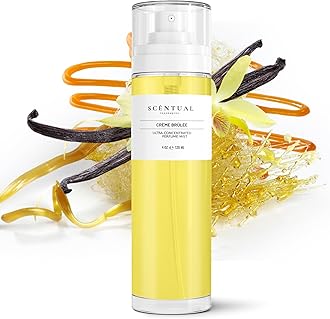 Scentual Fragrances, Ultra-Concentrated Hair & Body Perfume Mist, Long Lasting Women's Fragrance, Gourmand Perfumes for Women, Vegan and Cruelty Free (Crème Brûlée)