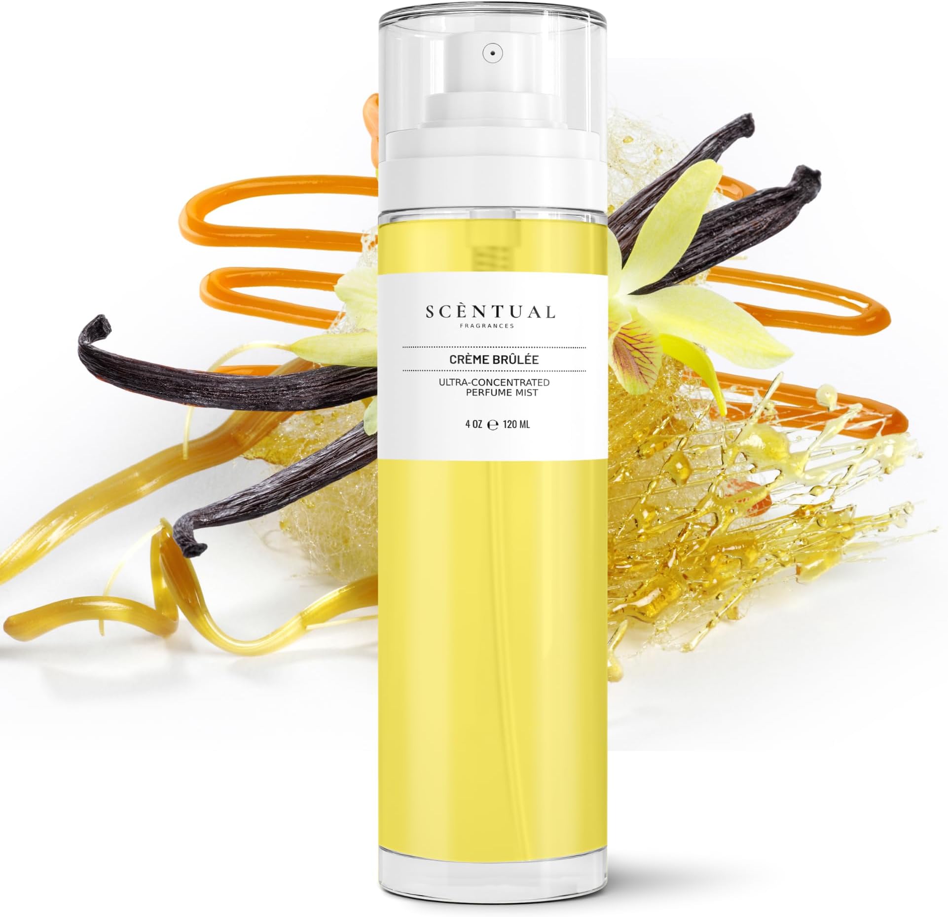Ultra-Concentrated Hair & Body Perfume Mist, Long Lasting Women's Fragrance, Gourmand Perfumes for Women, Vegan and Cruelty Free (Crème Brûlée)