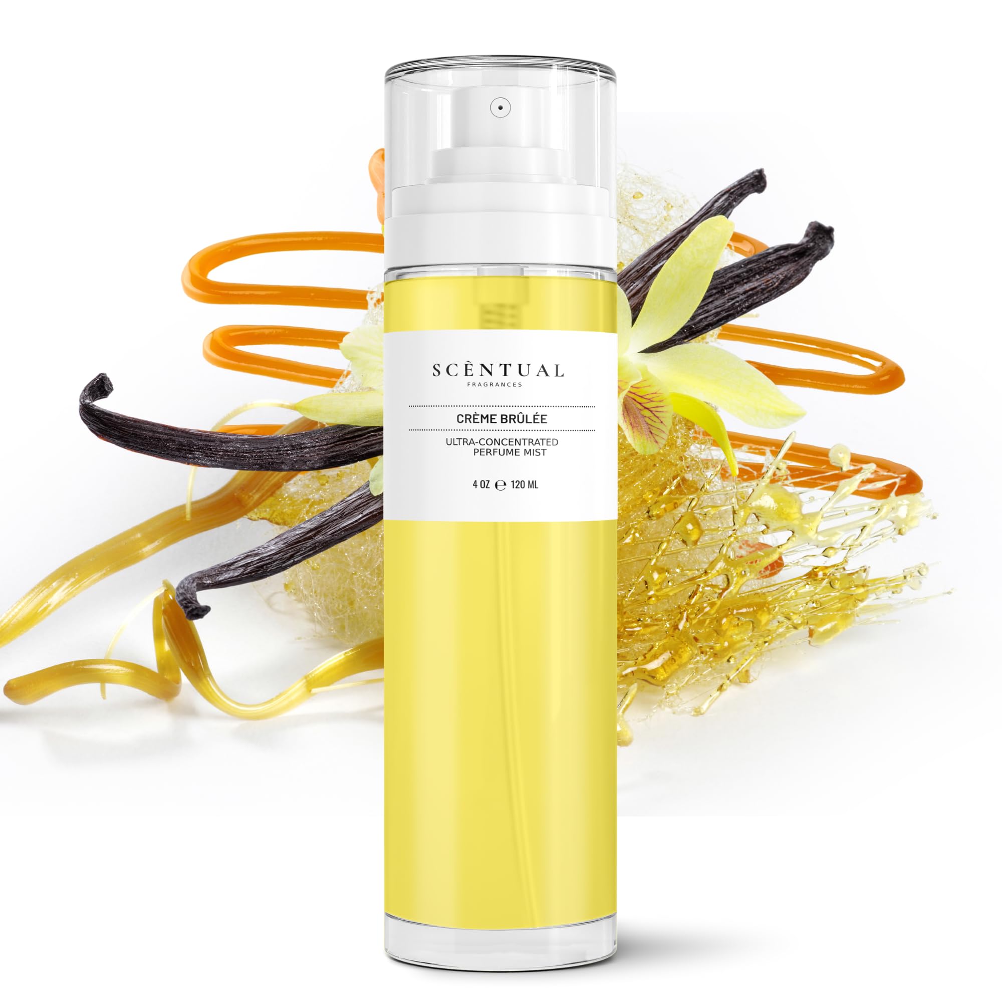 Ultra-Concentrated Hair & Body Perfume Mist, Long Lasting Women's Fragrance, Gourmand Perfumes for Women, Vegan and Cruelty Free (Crème Brûlée)