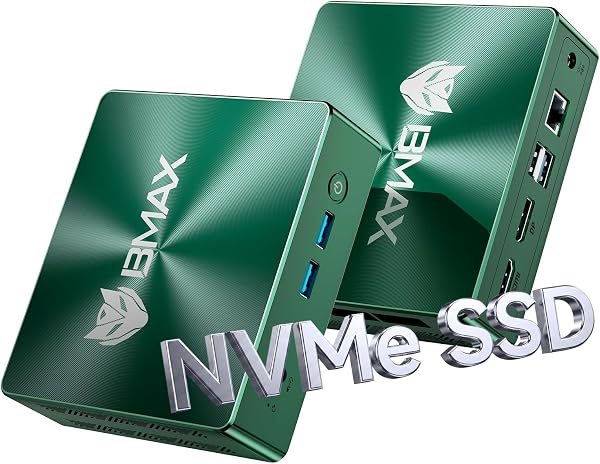 【BMAX 2026最新型】B6 Turbo ミニPC、Core i5-8257U搭載(最大3.9GHz)、DDR4 16GB+SSD 512GB NVMe、Win11 Pro・TPM 2.0搭載|WiFi 6|Bluetooth 5.2|デュアルM.2(NVMe/SATA両対応・拡張自由)|2画面出力(HDMI+DP)|USB3.2×2|約336g超軽量|在宅勤務に最適な高性能ミニパソコン - 1
