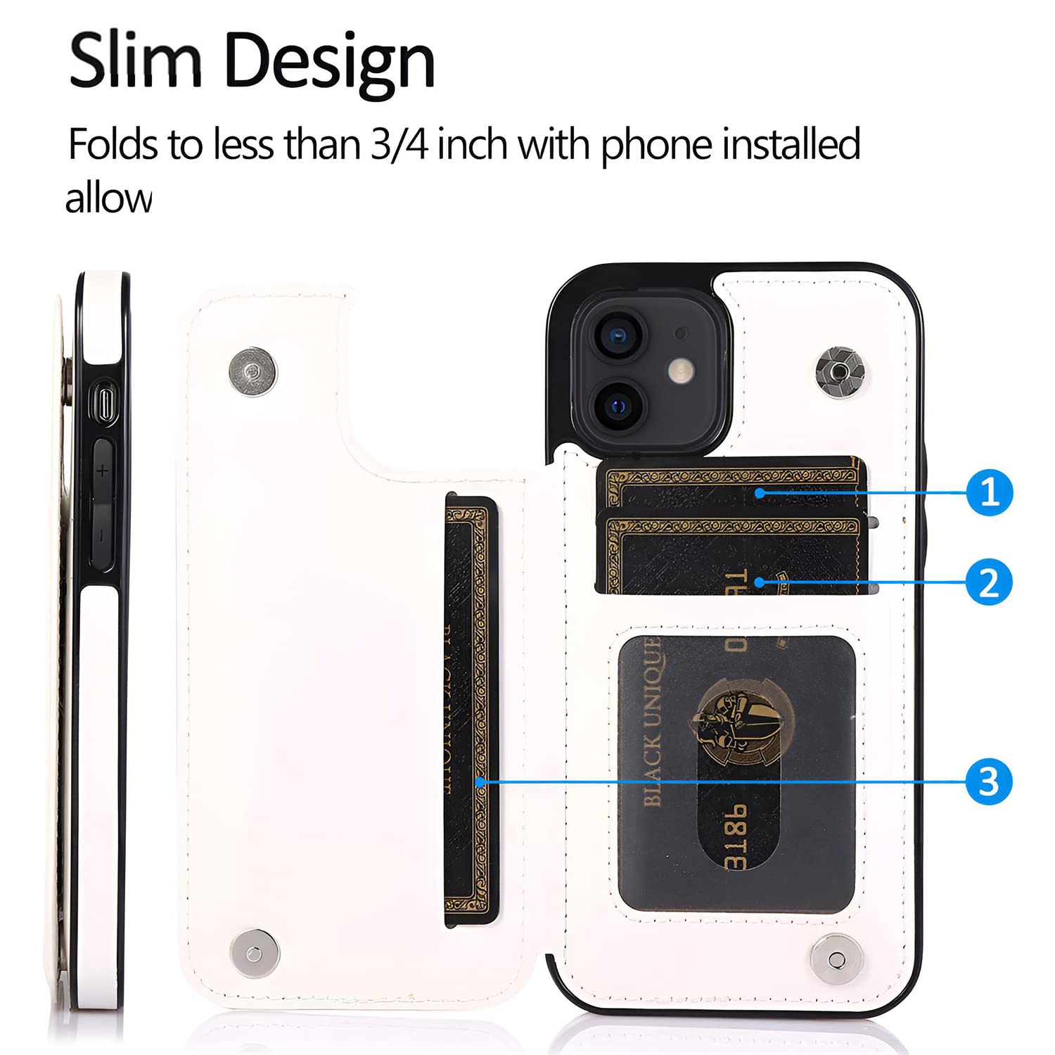 Buy 3D Printing PU Leather [Shock Proof] Case Flip Folio Holsters