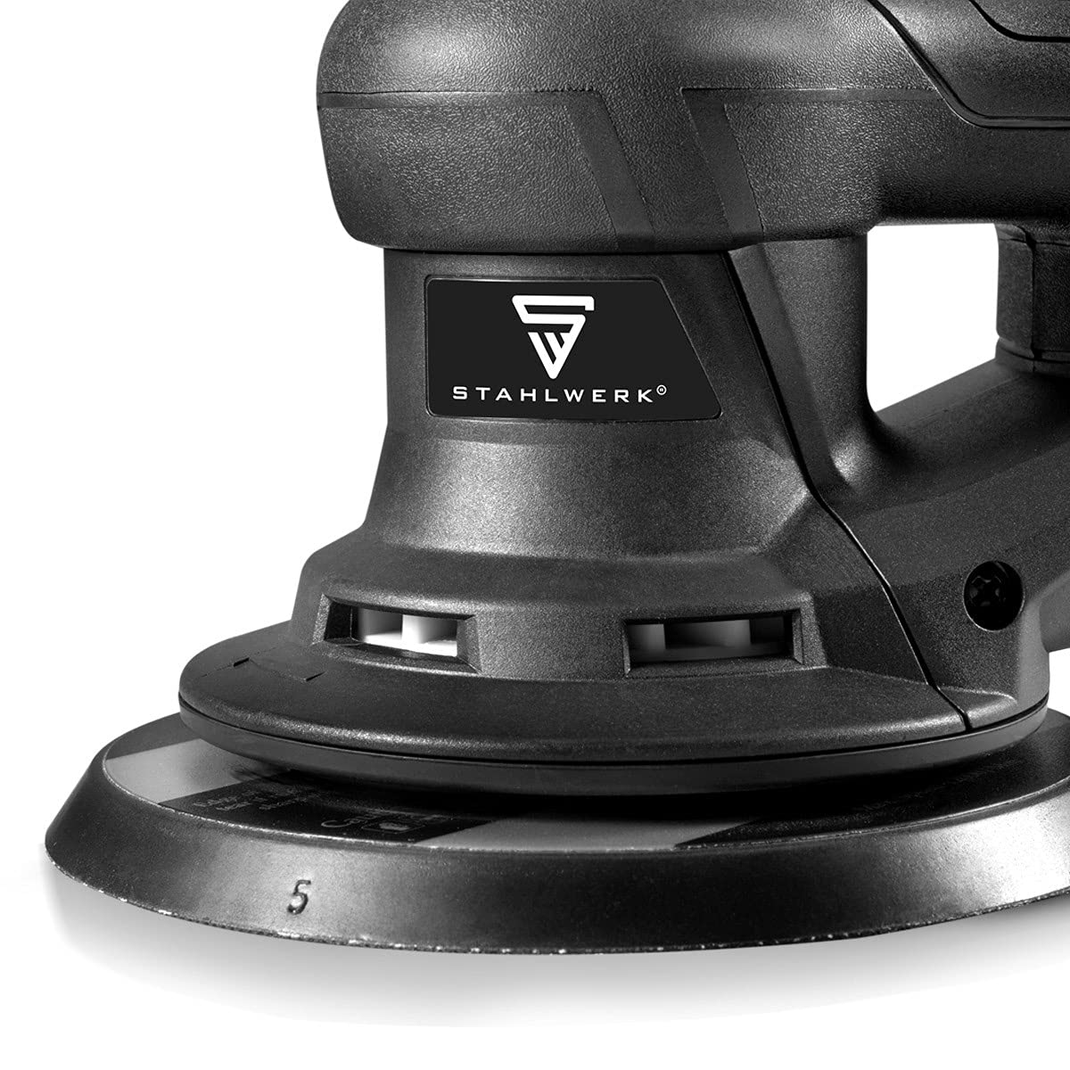 STAHLWERK ES-150 ST Brushless Exzenterschleifer Rotationsschleifer Handschleifer mit 350 Watt leistungsstarkes vibrationsarmes Schleifgerät - 7 Jahre Garantie
