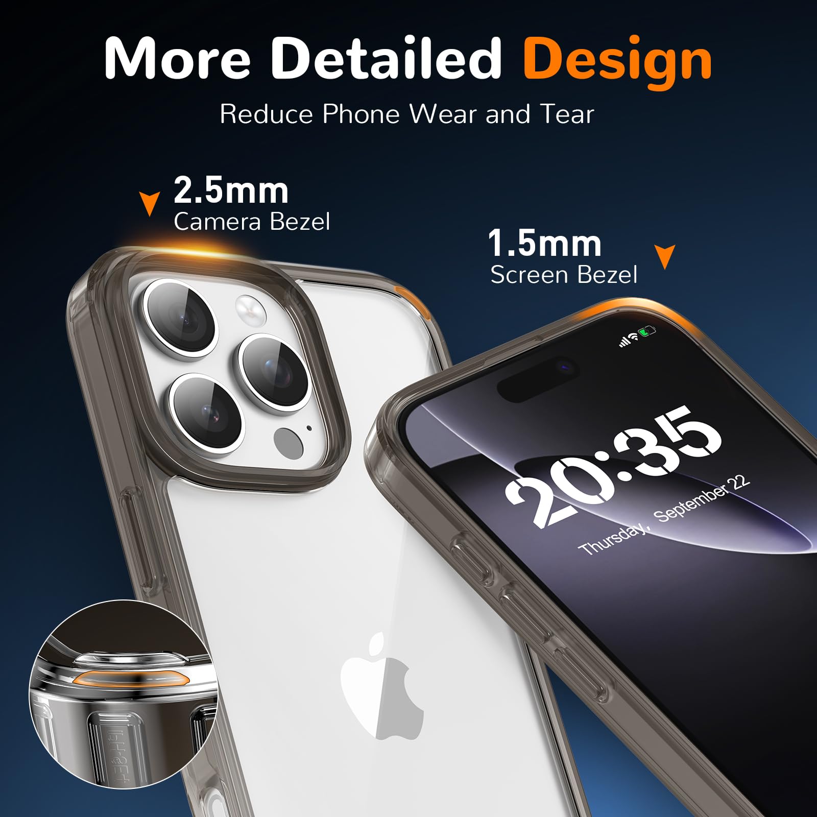 Clear Case for iPhone 15, Ultra Thin, Shockproof TPU Cover, Anti-Yellowing, Crystal Clear, Phone Case for Apple iPhone 15 - Clear — view 457