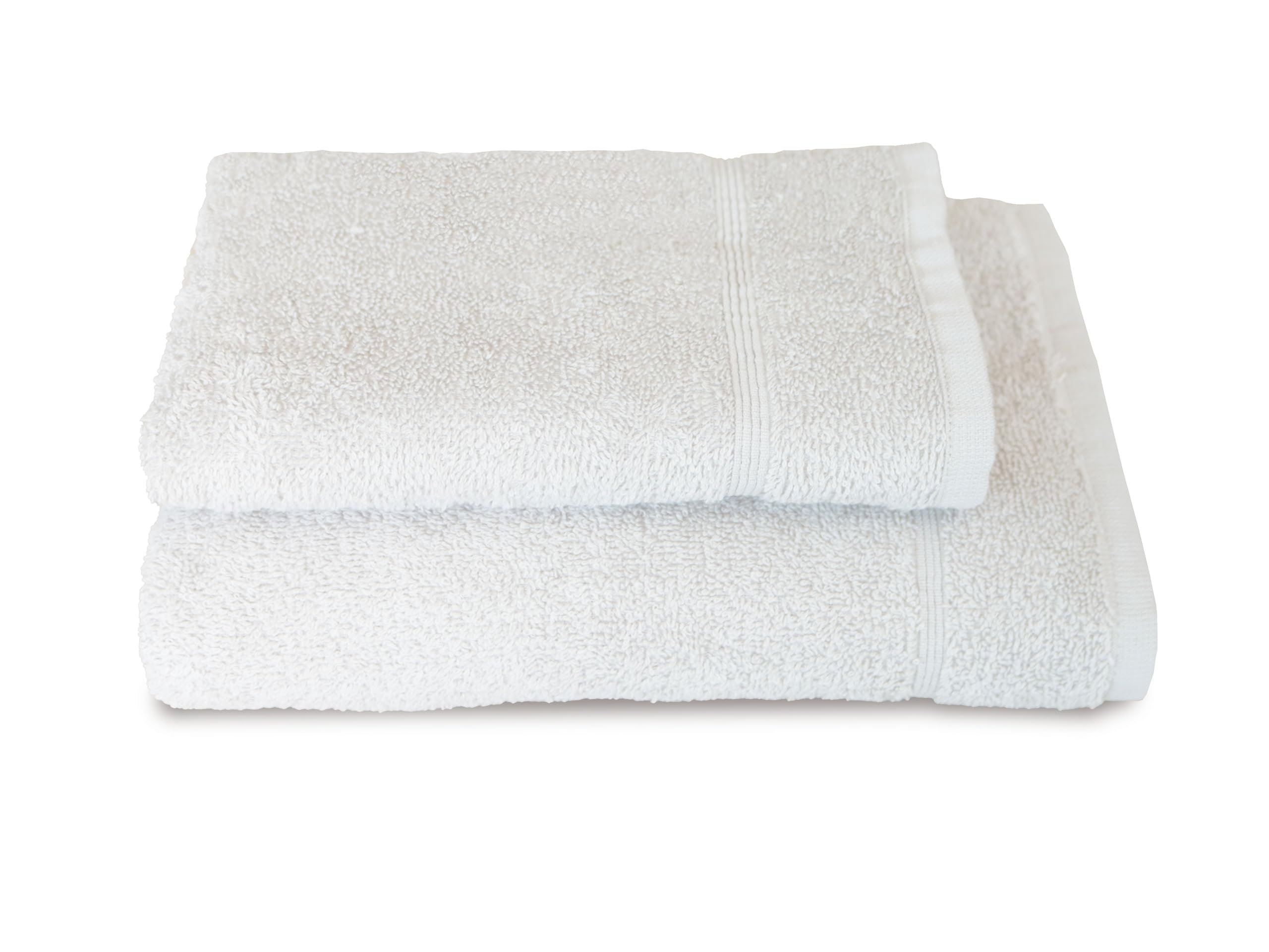 zer0bed, Lilac Bath Towels, Set of 2 Bath Towels, Face Towel, Bidet Towel, Plain Colour, White, 100% Cotton, Set of 2 - Image 2