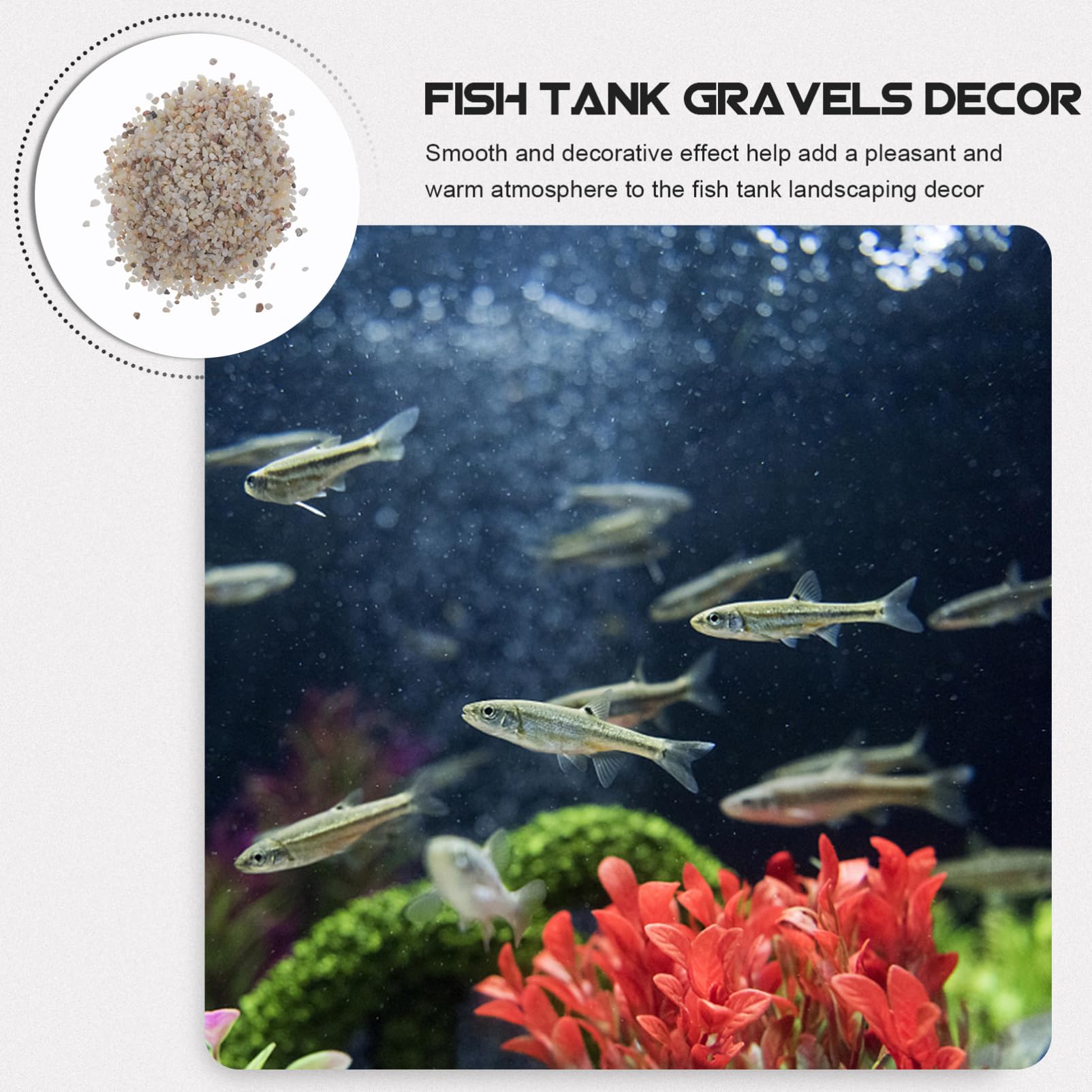 OUNONA Ghiaia per Acquari Substrato Decorativo Artificiale Pietre di Sabbia per Acquario Riempimento Facile e Igienico per Acquari d