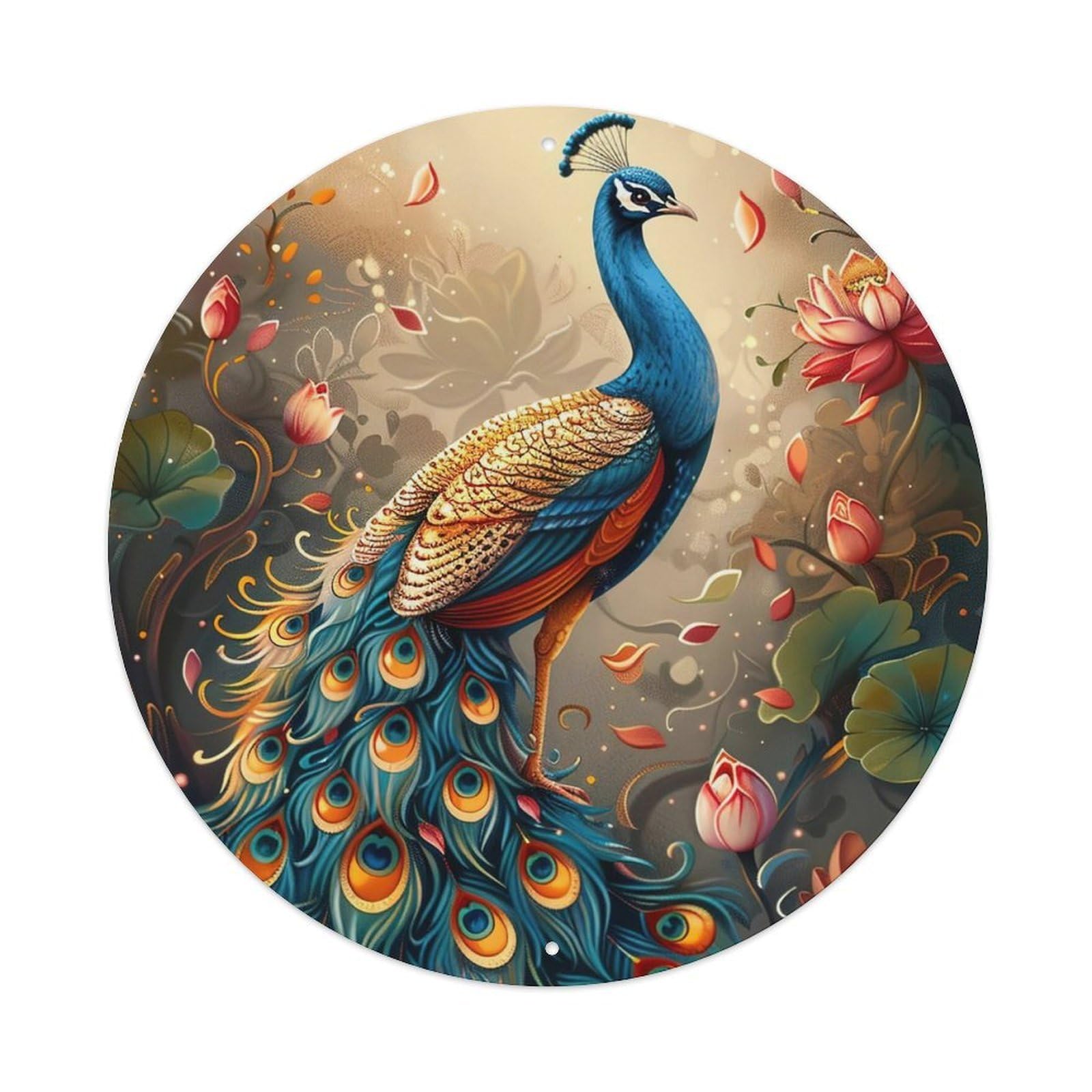 Animal Colourful Peacock Metal Tin Sign