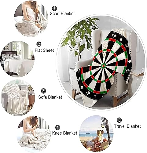 Miniatura 7 de Manta de invierno y otoño para sofá de 60 x 80 pulgadas, manta de franela de forro polar acogedora con patrón de blanco de color, manta suave para