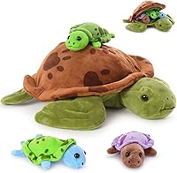 Vista 11 de Muiteiur Animales de Peluche de Dinosaurio con Bebés, Suave Peluche T-Rex de 19.6 Pulgadas con Barriga con Cremallera que Contiene 5 Lindos Bebés