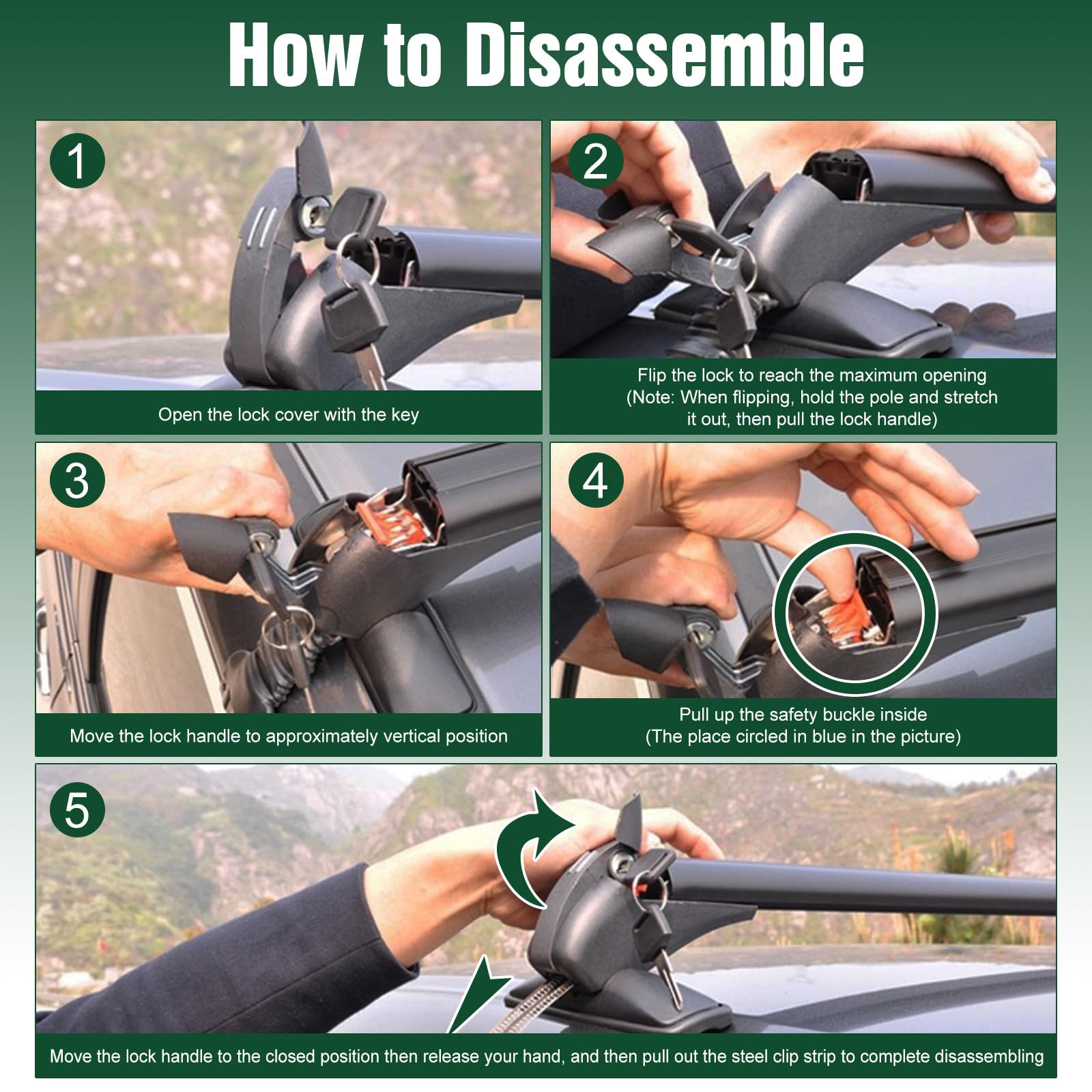 Universal Car Roof Rack w/Anti-Theft Lock,110cm/43 Aluminum Alloy Heavy Duty Rooftop Cargo Carrier Luggage Holders Brackets Cross Bars w/ 165LBS Capacity for Kayaks Surfboards Bikes Baskets Tools