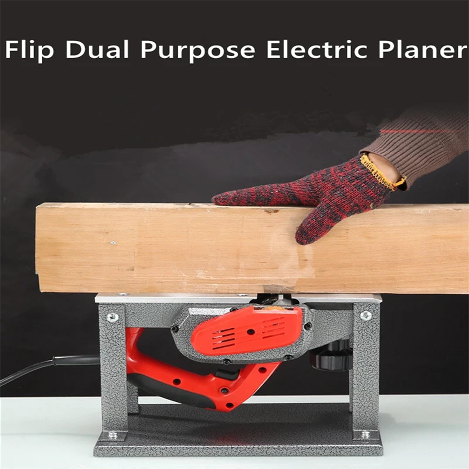 Strugarka do Drewna, Flip Dual Purpose Elektryczna strugarka Narzędzia stolarskie 1100 W Ręczna strugarka do obróbki drewna z drutu miedzianego Maszyna do cięcia
